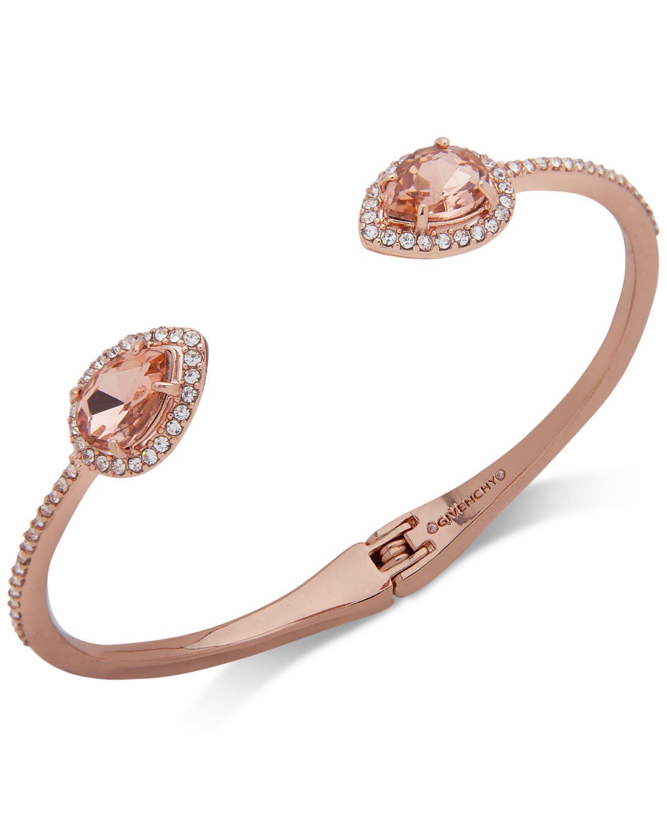 Givenchy Crystal & Stone Cuff Bracelet in Pink Lyst