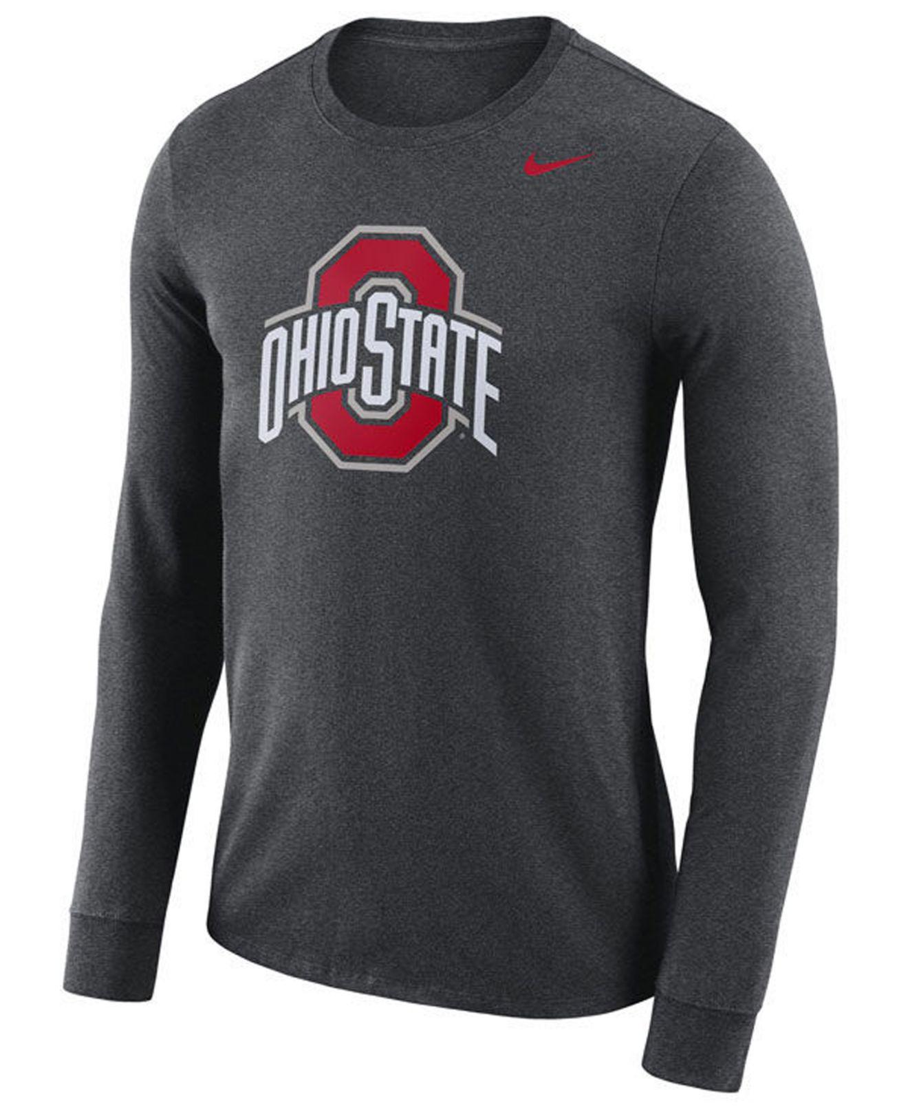 Lyst - Nike Ohio State Buckeyes Dri-fit Cotton Logo Long ...