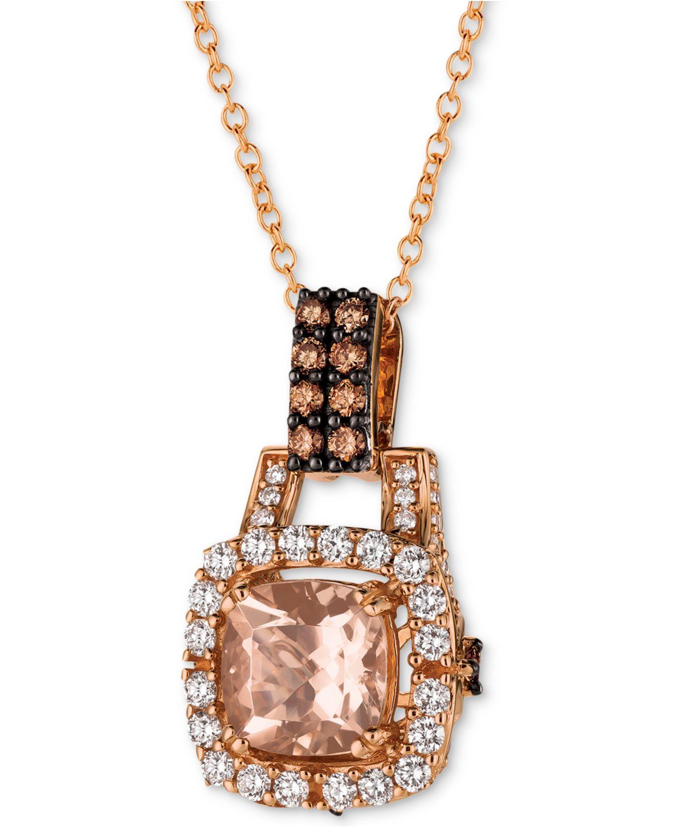 Lyst Le Vian ® Peach (1 Ct. T.w.) & Diamond (1/2 Ct. T.w.) 18" Pendant Necklace In