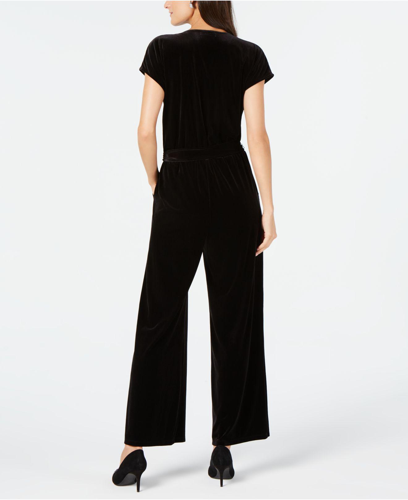 macy's black jumpsuit