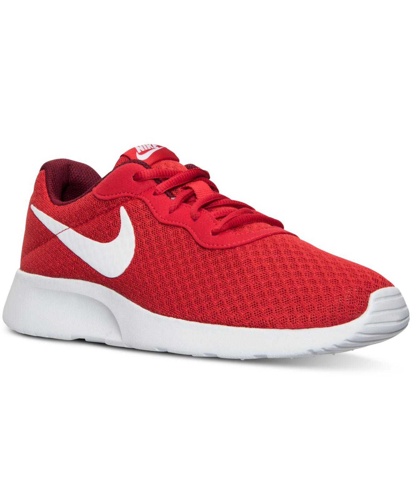 Lyst - Nike Tanjun Casual Sneakers From Finish Line in Red for Men Nike. Men's Red Tanjun Casual Sneakers From Finish Line