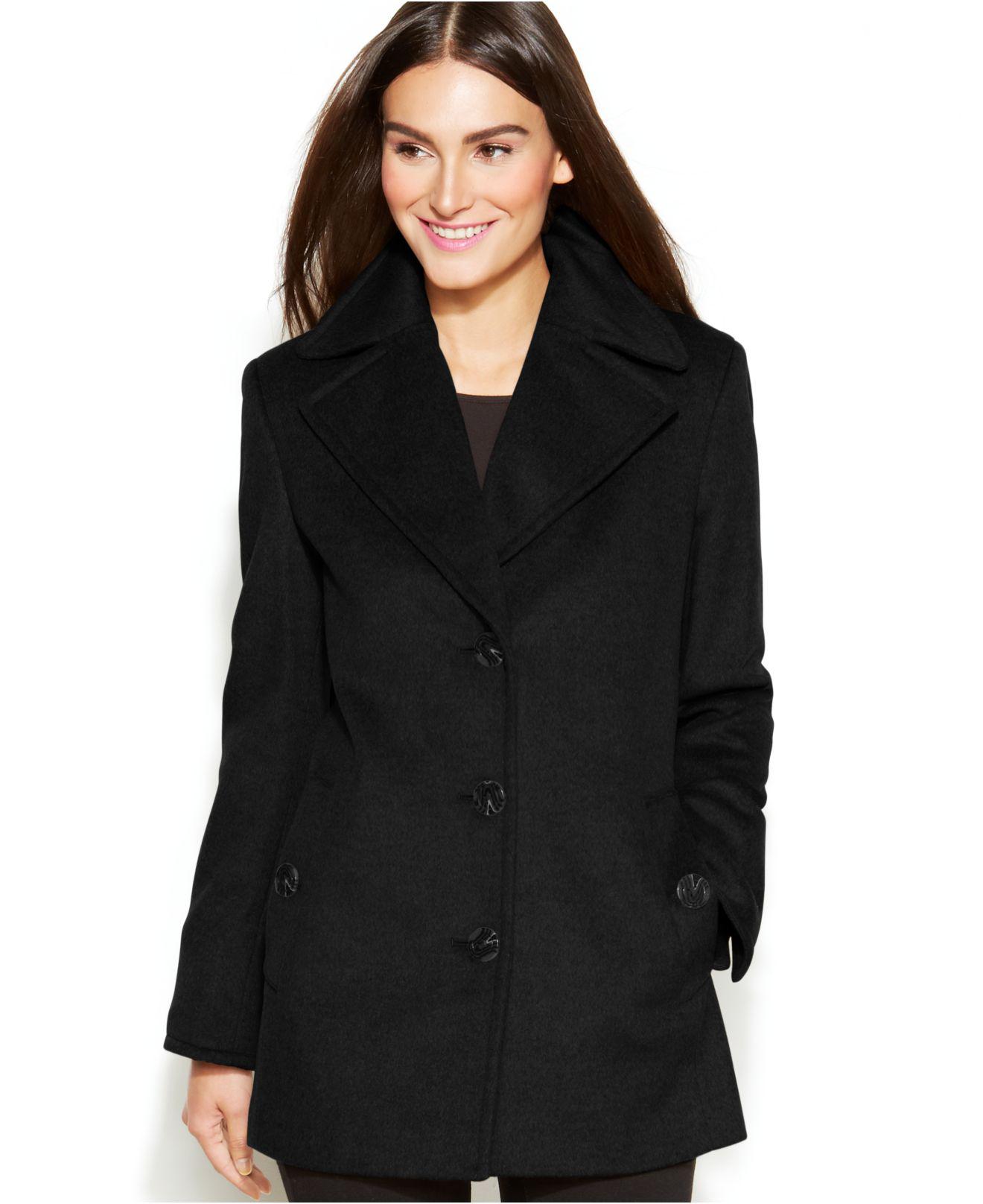 Lyst - Calvin Klein Wool-cashmere Single-breasted Peacoat With Free ...