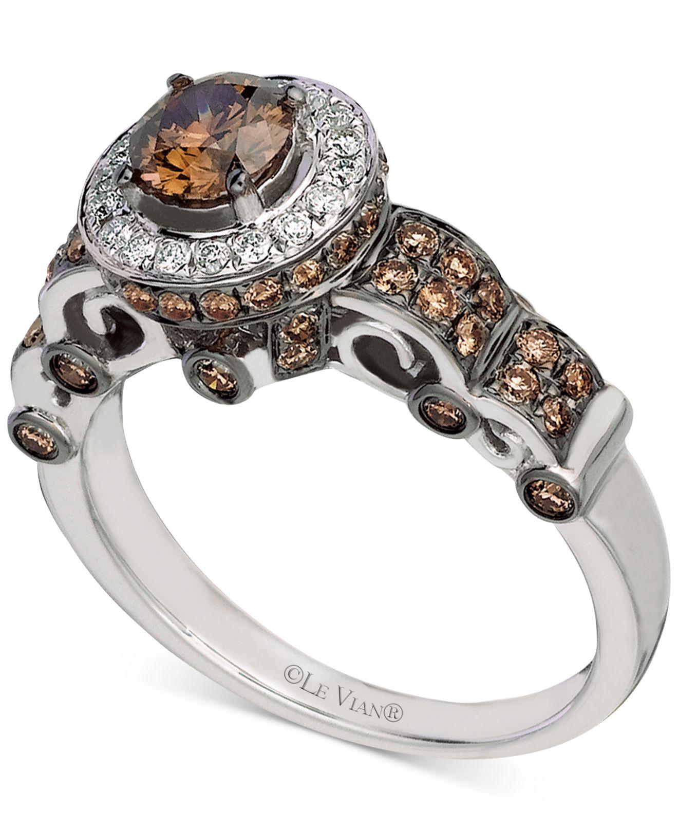 Lyst Le Vian Chocolatier® Diamond Halo Ring (11/4 Ct. T.w.) In 14k