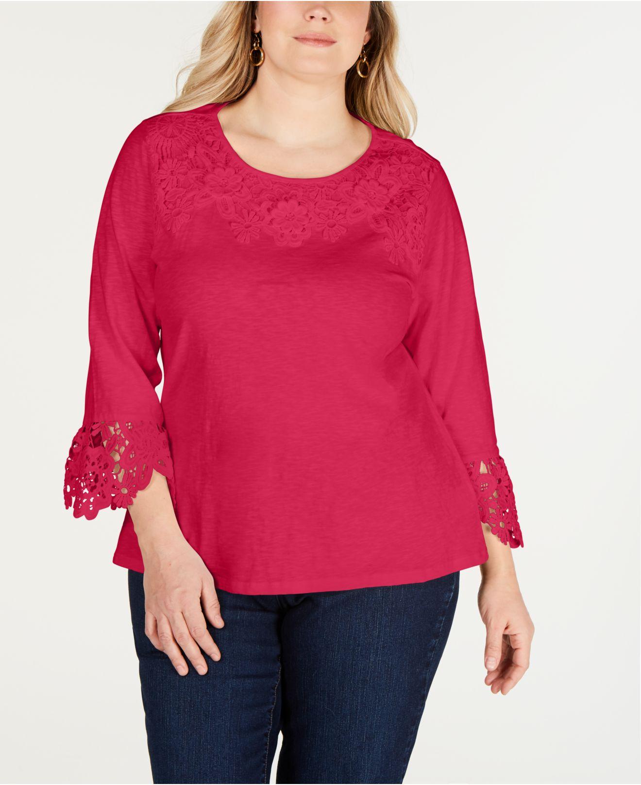 plus size cotton tops uk