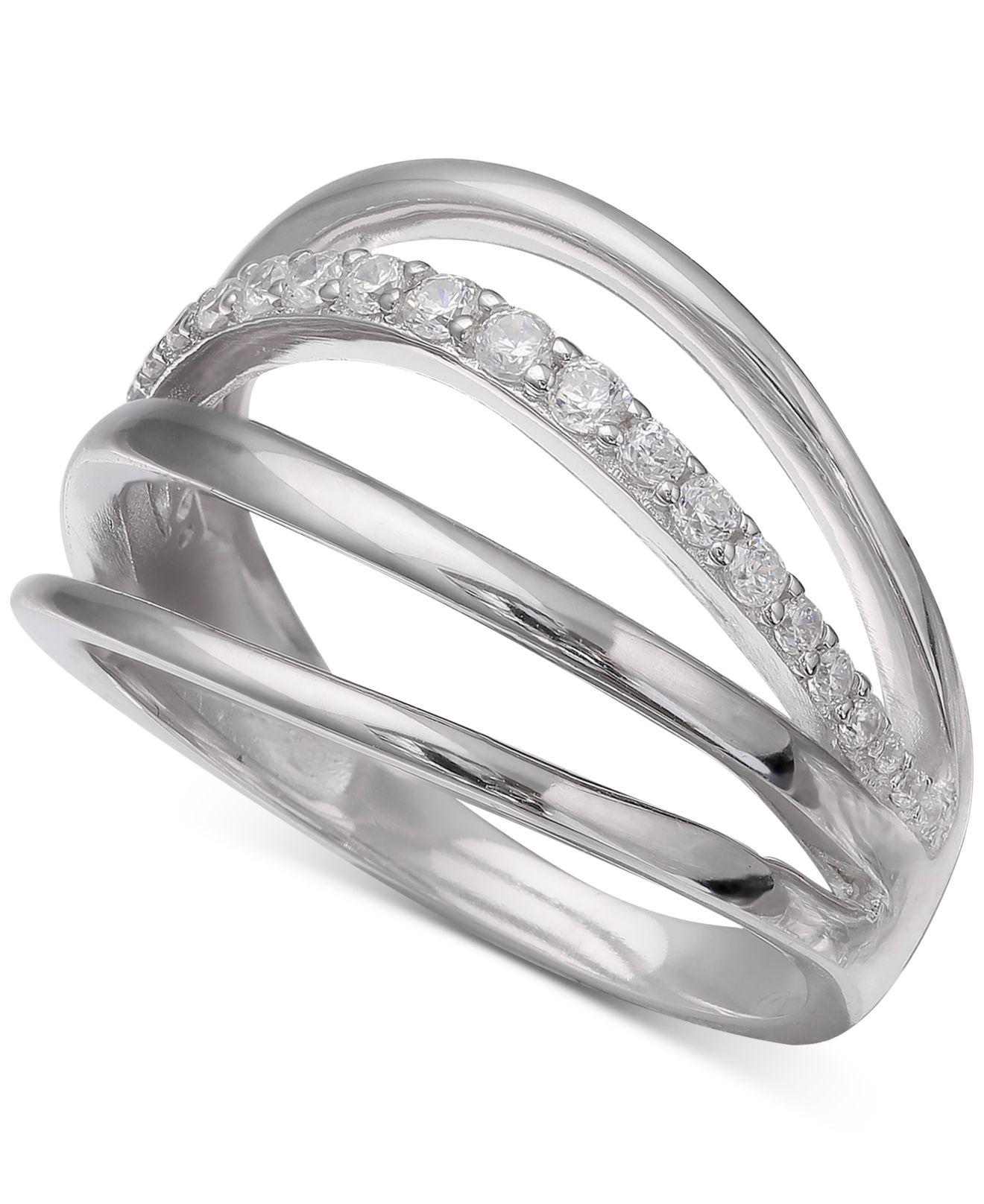 Giani Bernini Cubic Zirconia Multi-row Ring In Sterling Silver, Created ...