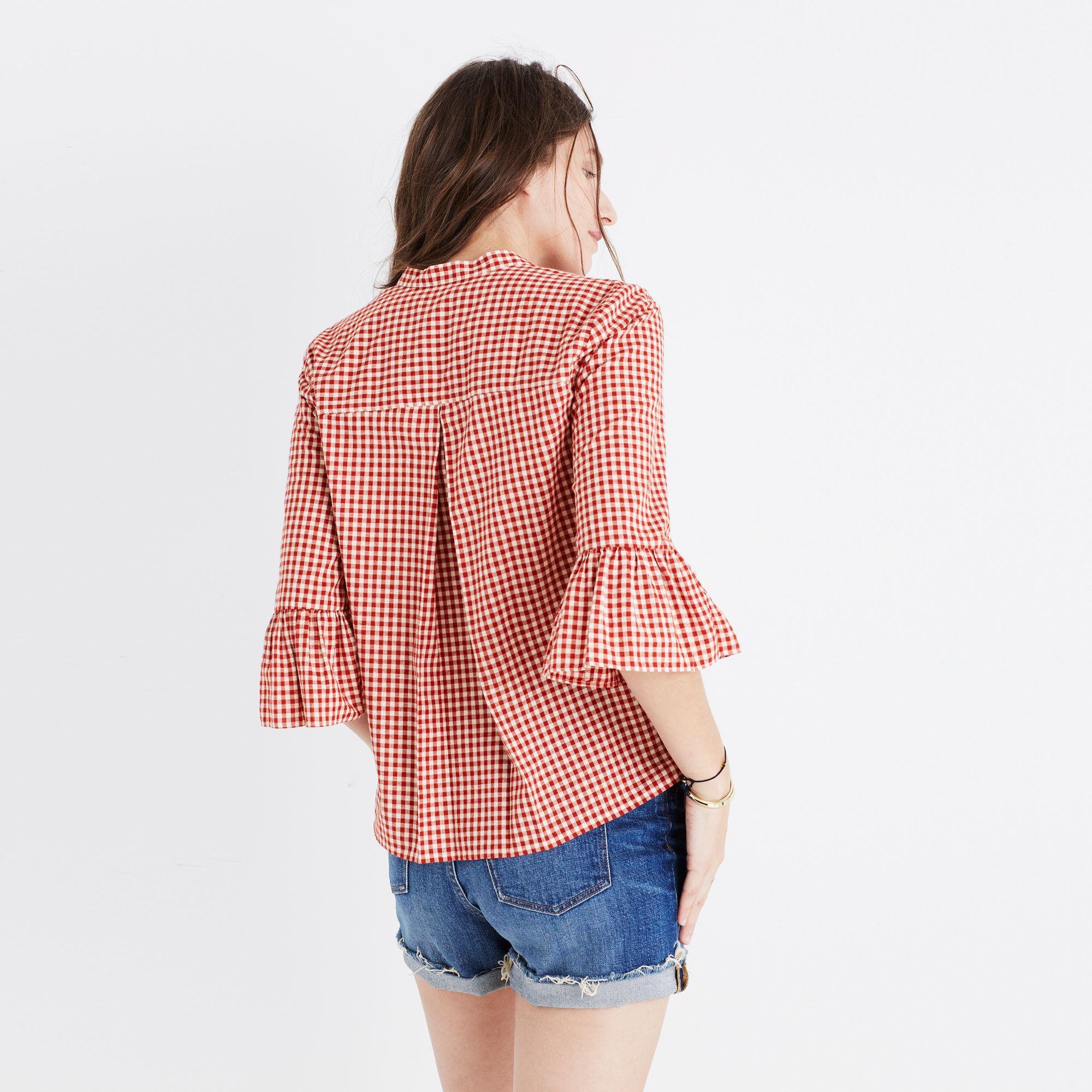 madewell red shirt