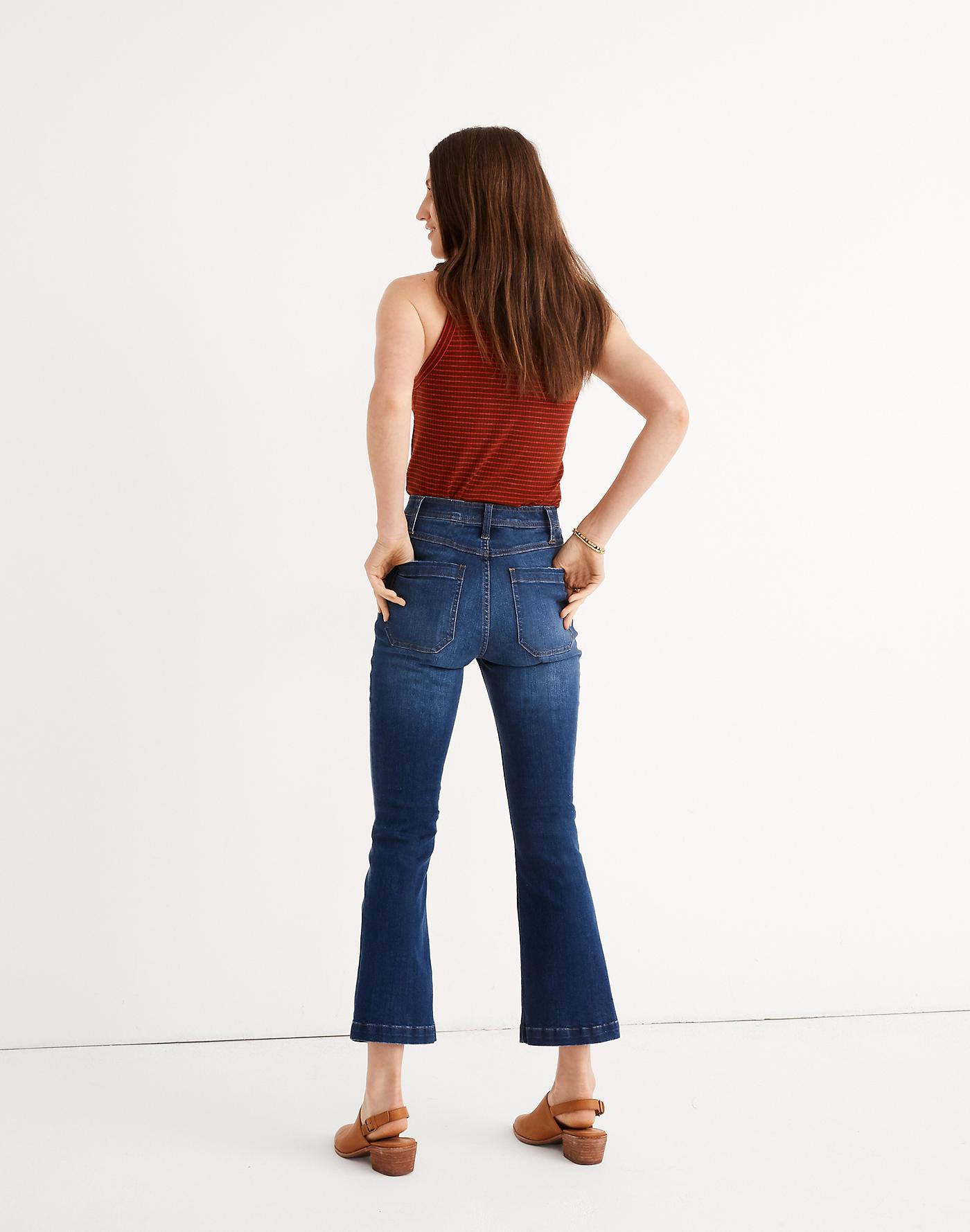Madewell Denim Cali Demiboot Jeans In Brookhaven Wash Pieced Yoke