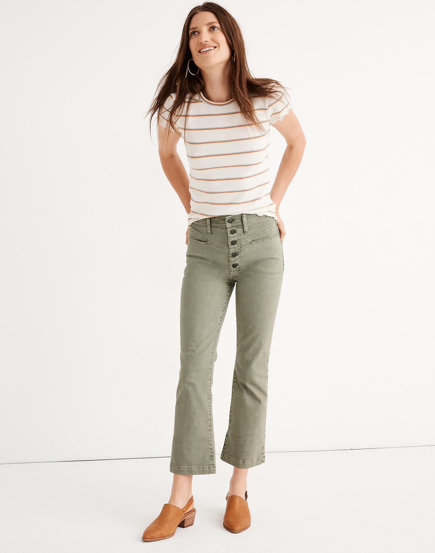 Madewell Denim Cali Demi-boot Jeans: Garment-dyed Pieced Yoke Edition ...