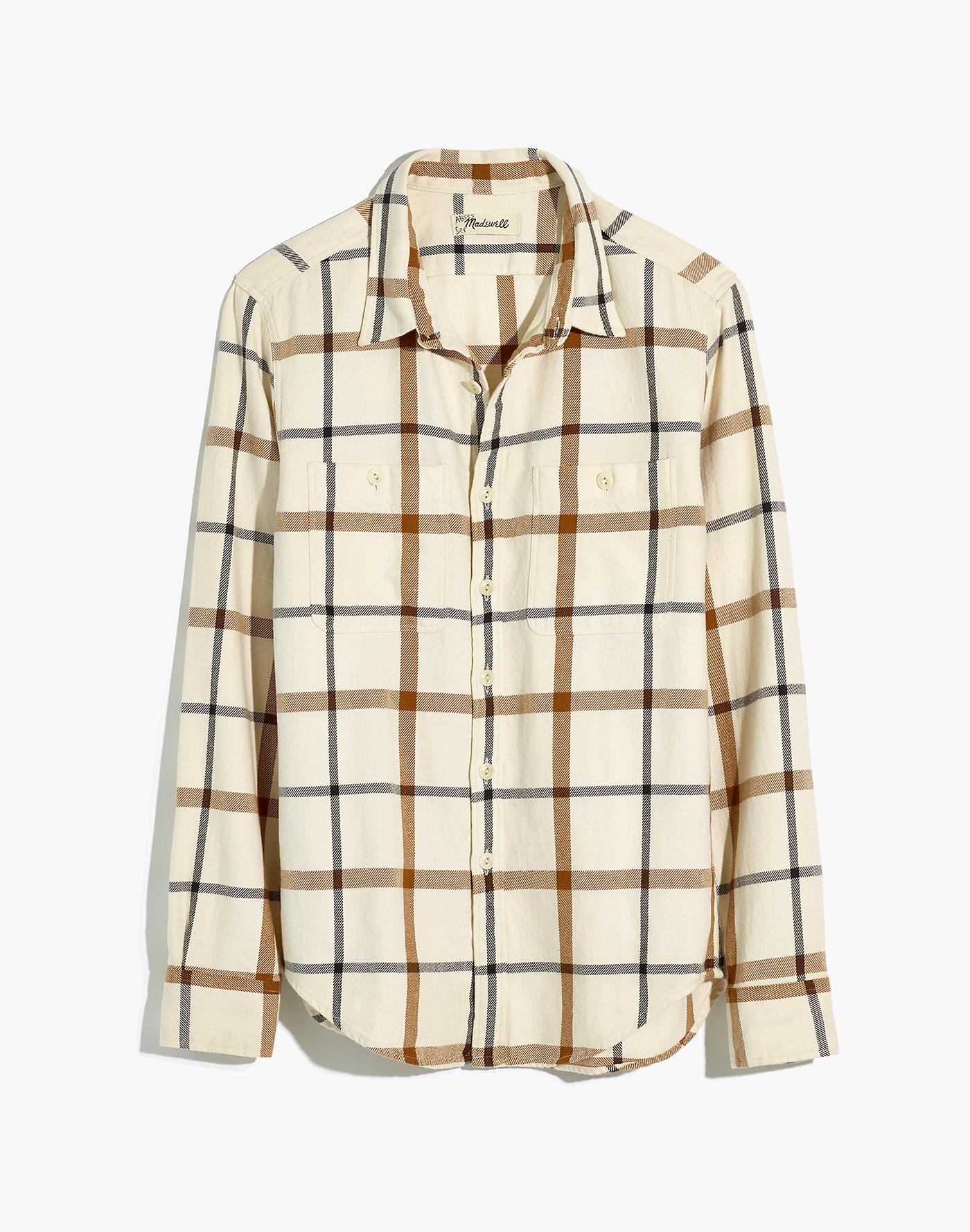 Madewell Flannel Shirt In Windowpane Plaid for Men - Lyst