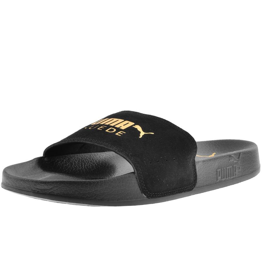 puma men's leadcat suede slide sandal