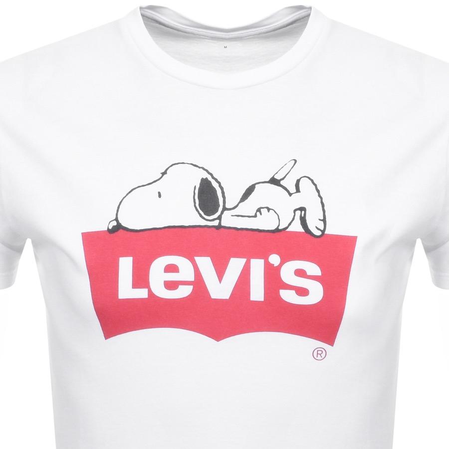 Levis X Peanuts Snoopy Logo T Shirt White In White For Men Lyst