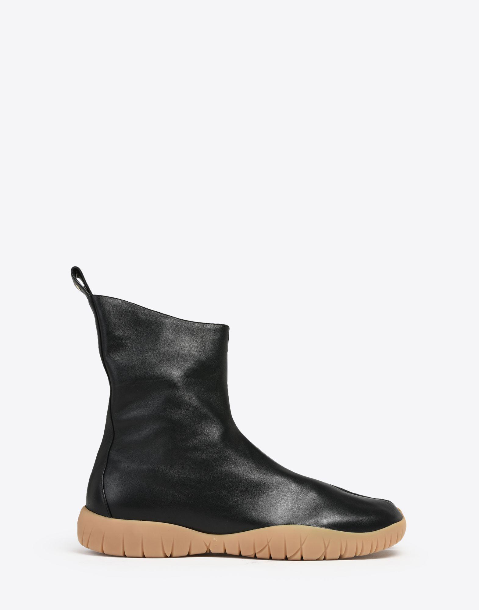painted calfskin tabi boots