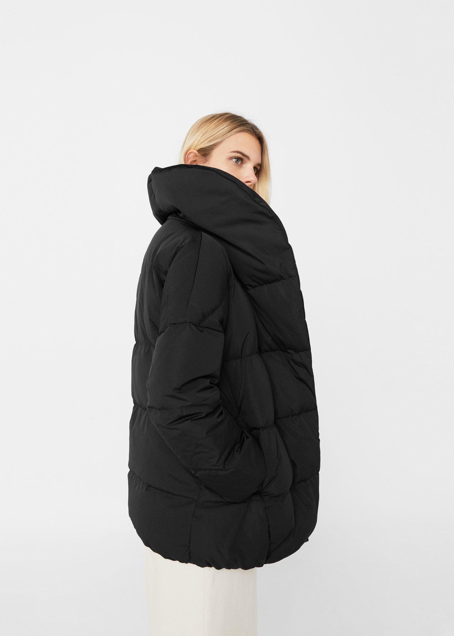 Mango Quilted Black mango quilted feather coat in black lyst Mango Quilted Black mango quilted feather coat in black lyst