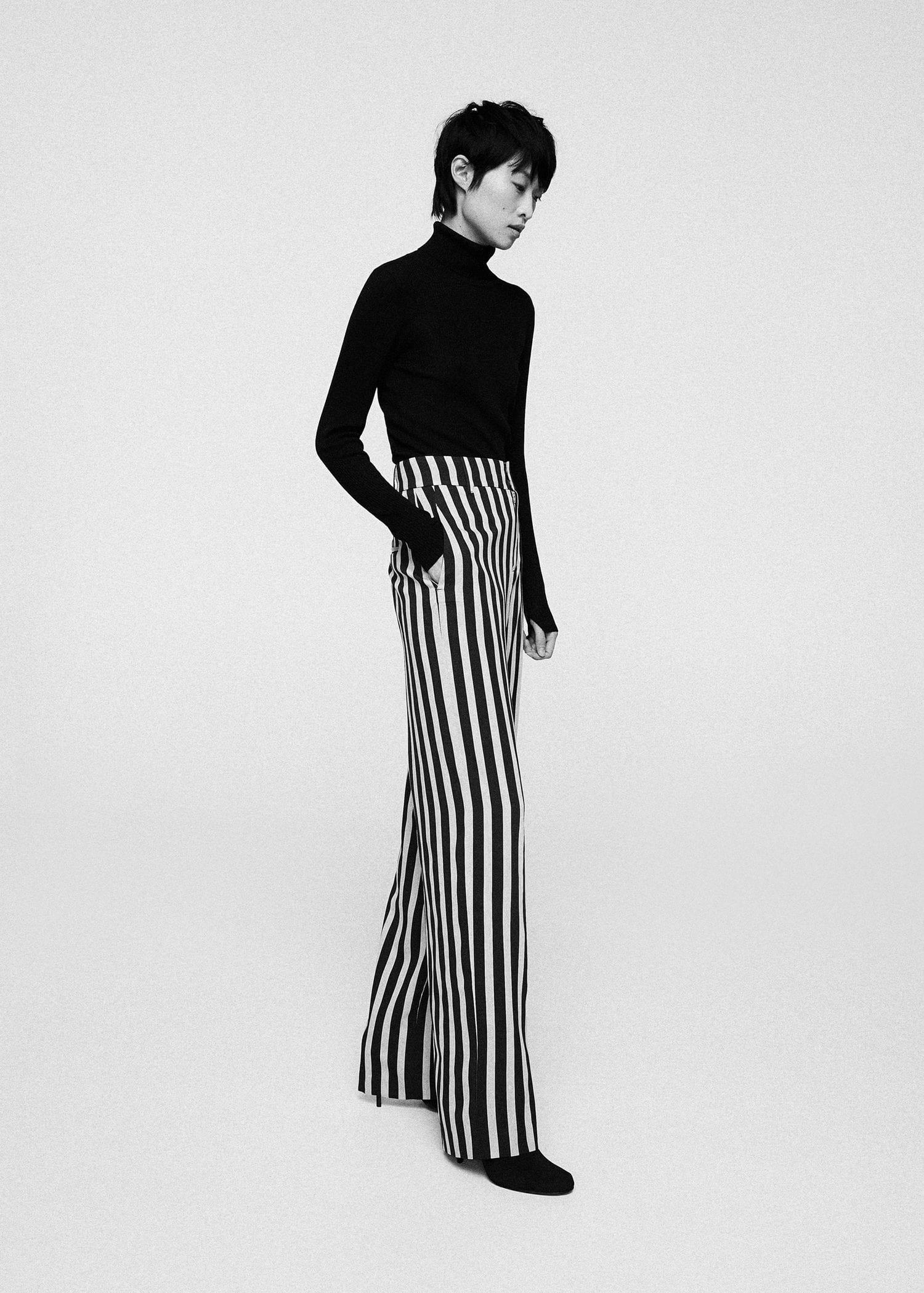 striped palazzo trousers