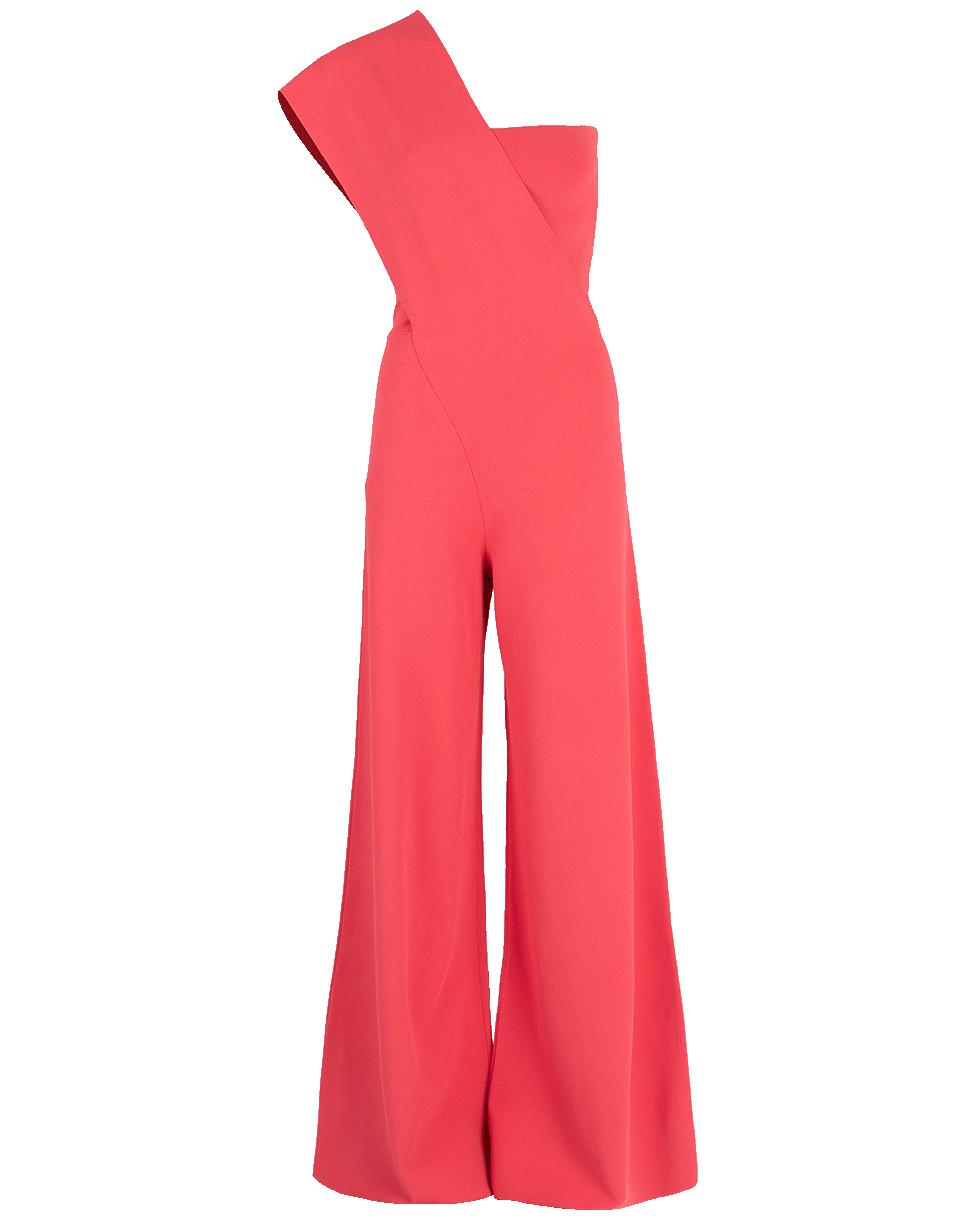 Stella McCartney One Shoulder All-in-one Jumpsuit in Red - Lyst