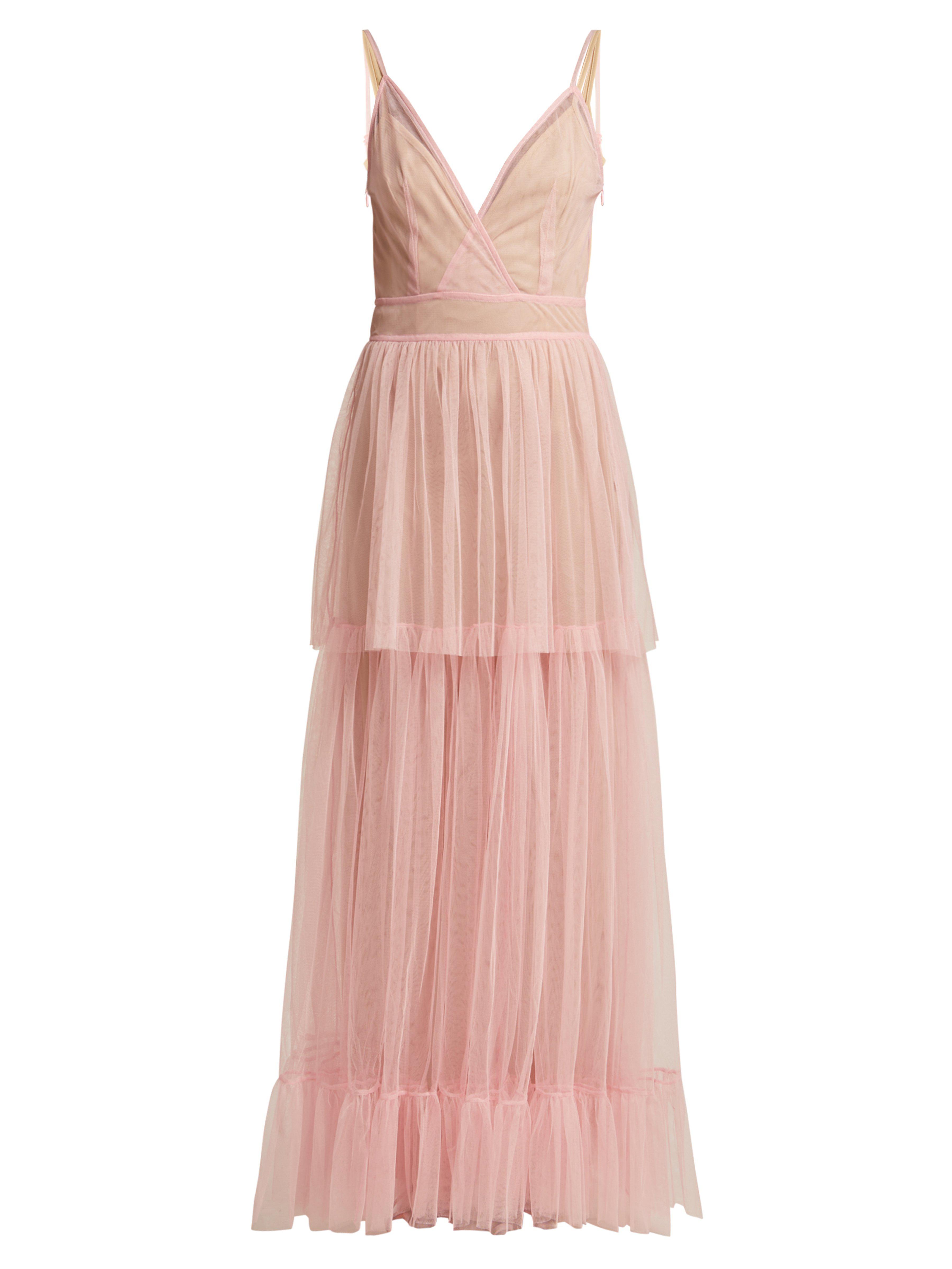 One Strap Tiered Tulle Dress