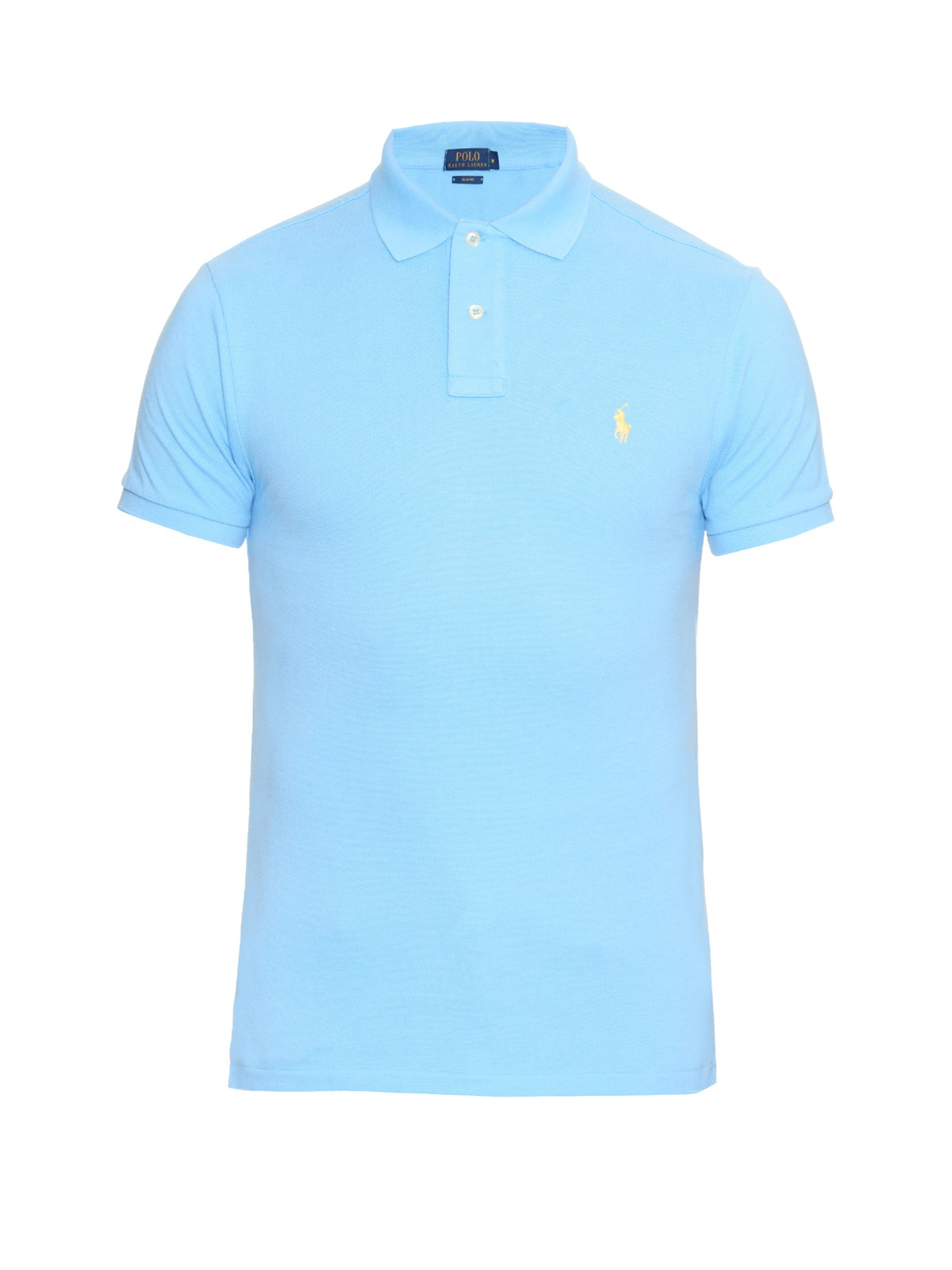 Lyst - Polo Ralph Lauren Slim-fit Cotton-piqué Polo Shirt in Blue for Men