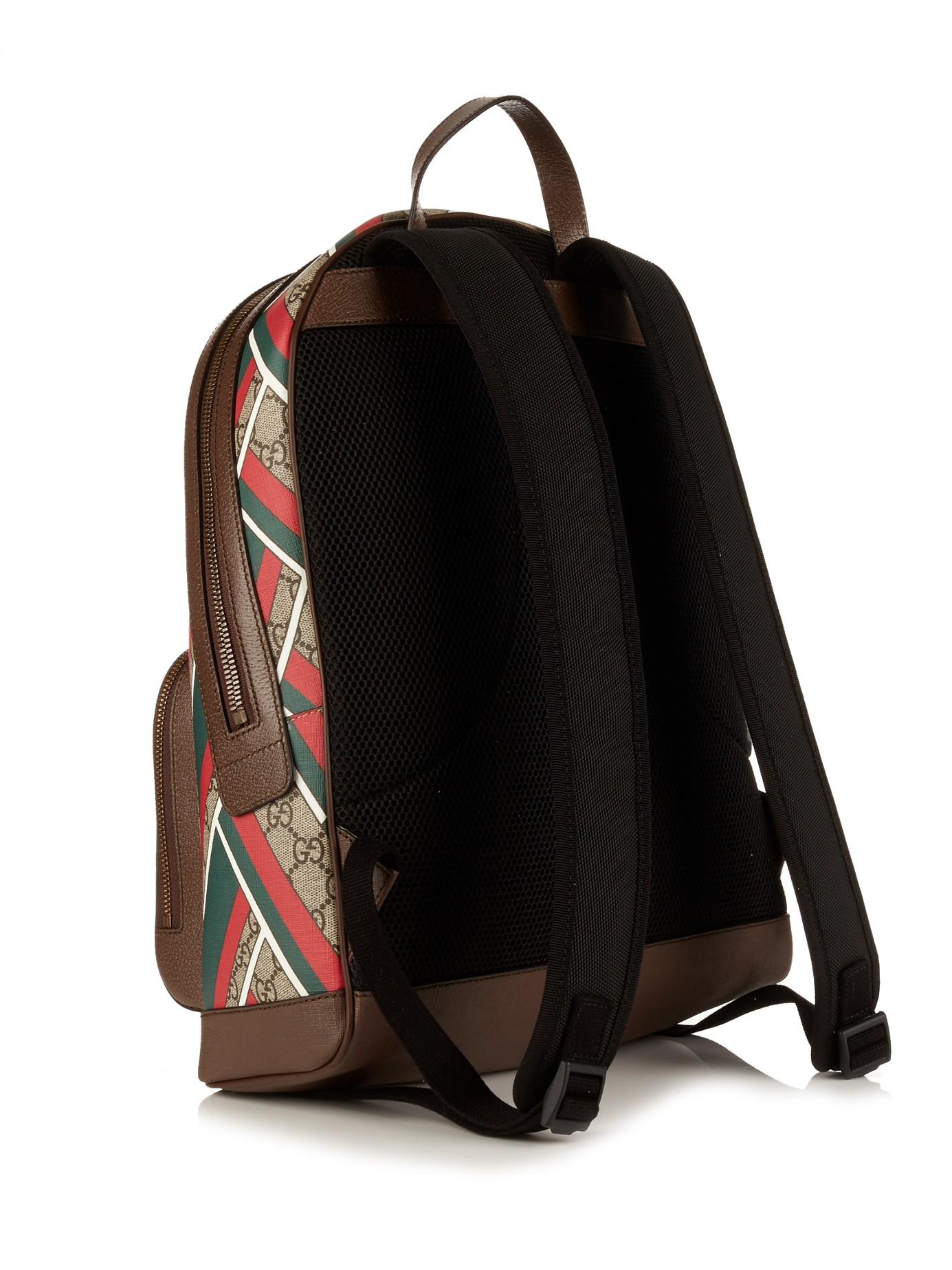 Lyst - Gucci GG Supreme Canvas Chevron-Print Backpack in Brown for Men