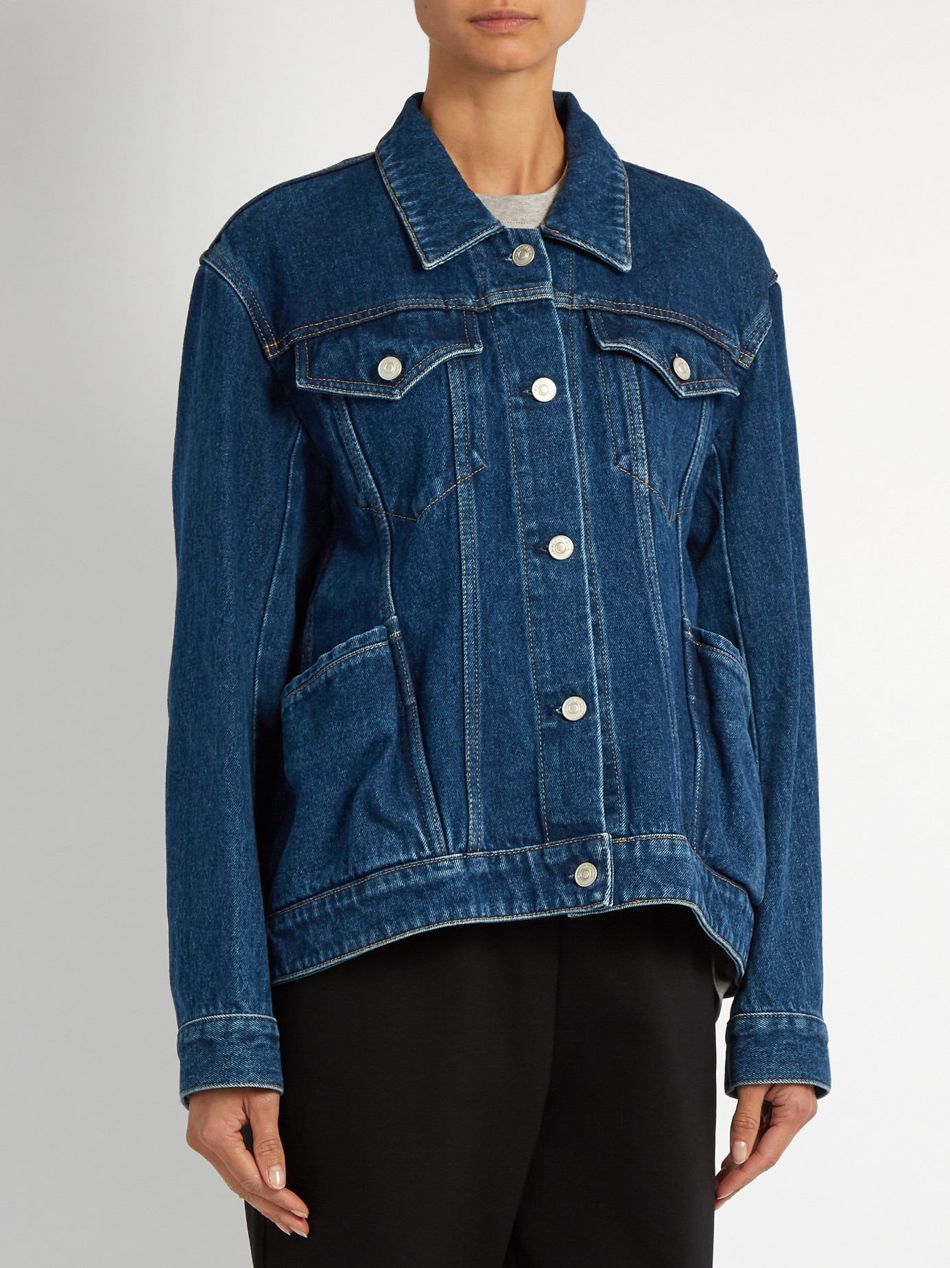 balenciaga denim jacket womens