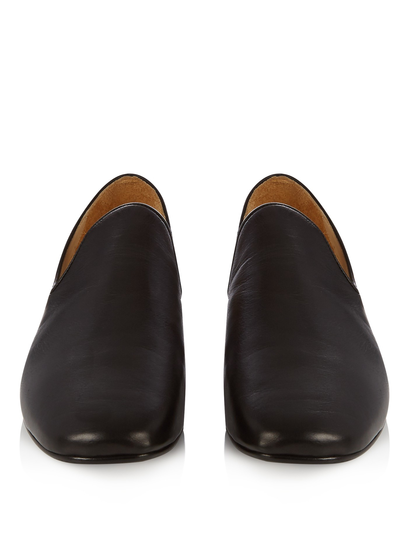 Lyst - Lemaire Soft-leather Loafers in Black for Men