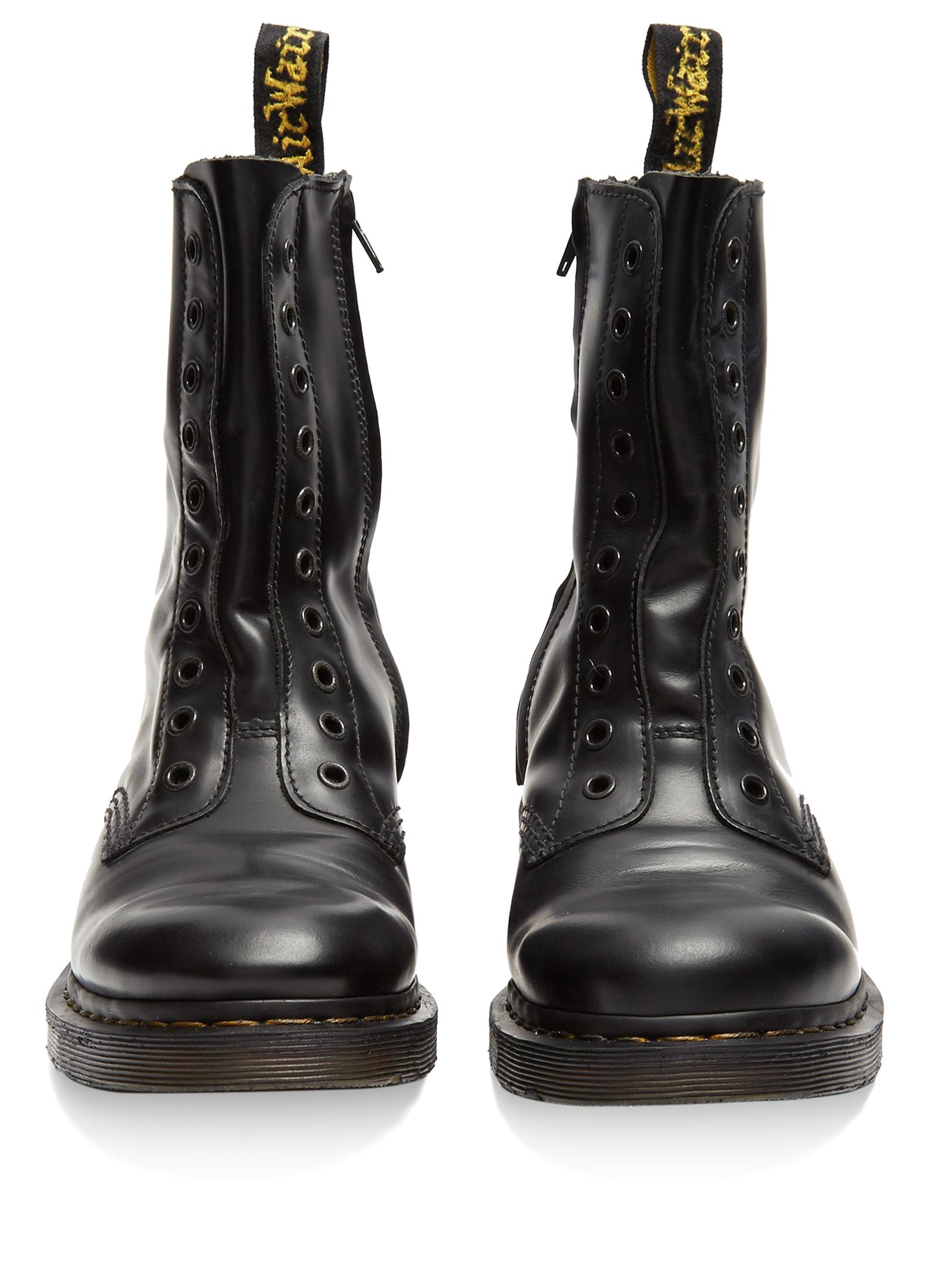 Lyst Vetements X Dr. Martens Boderline Leather Boots in Black for Men