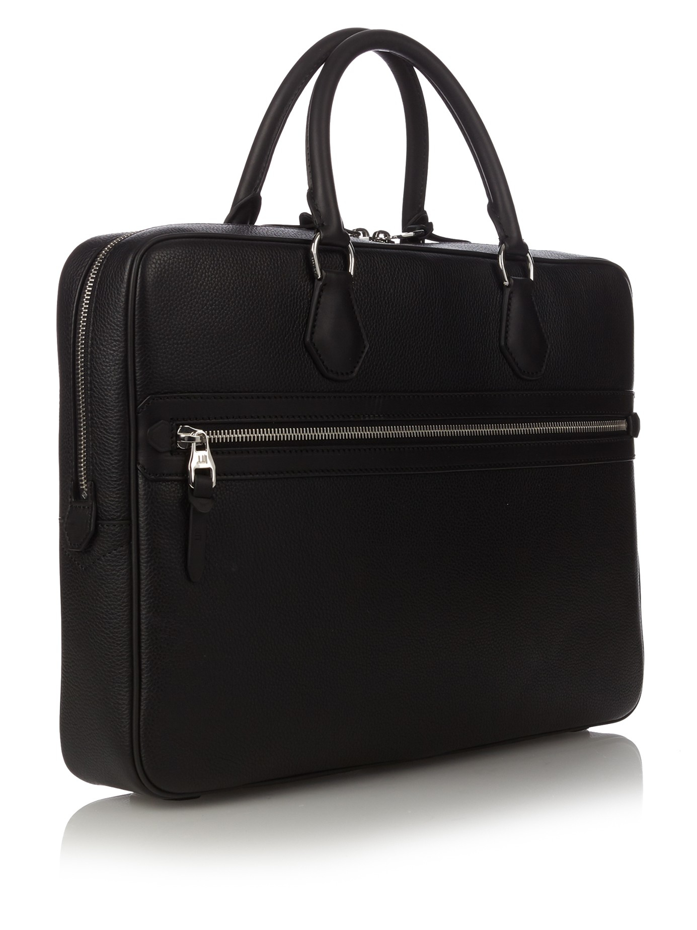 Lyst - Dunhill Boston Leather Briefcase in Black for Men