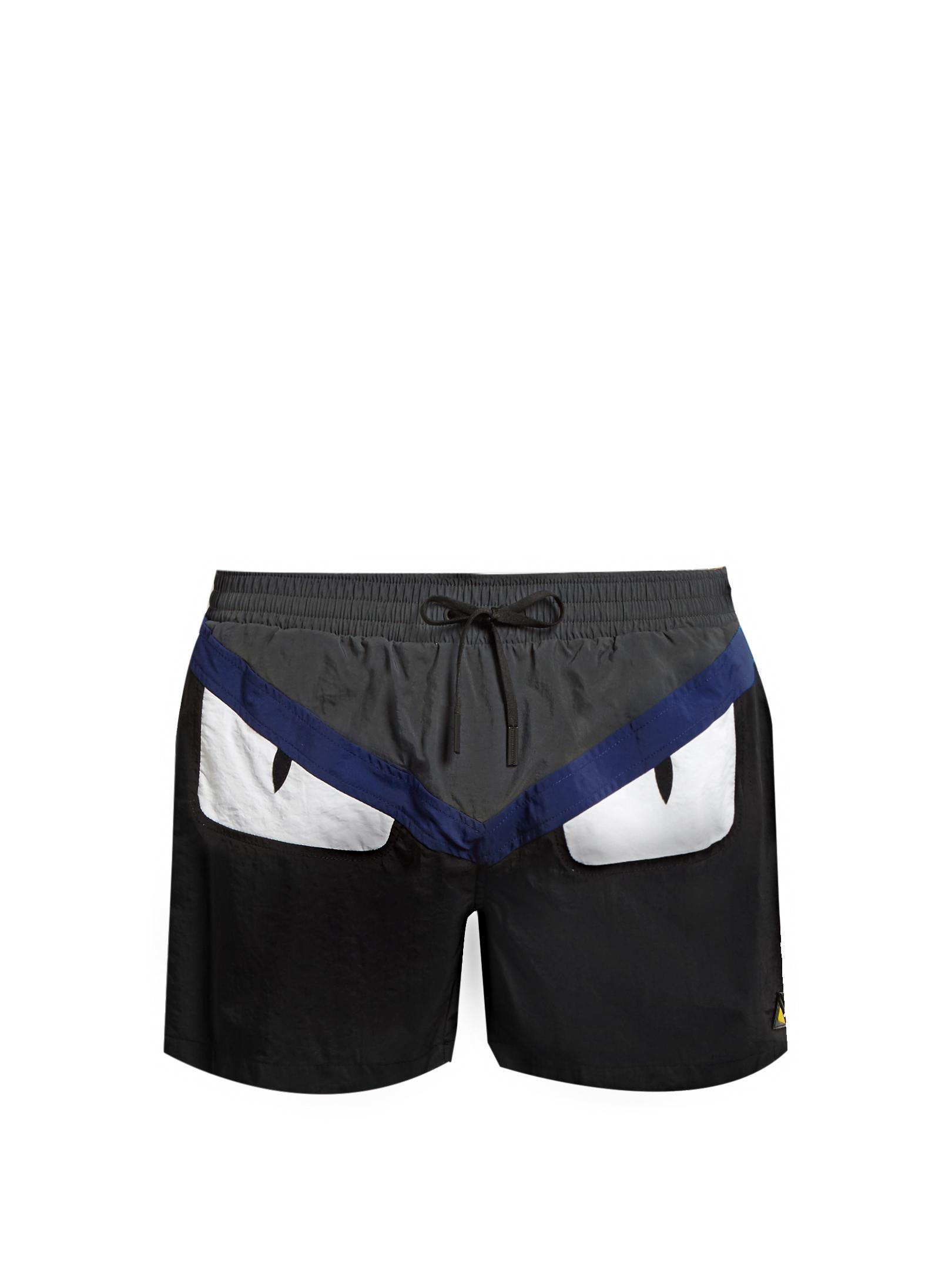 fendi bug eye swim shorts