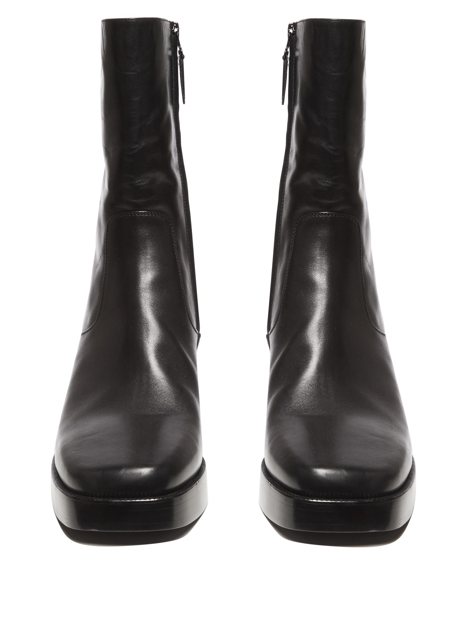 Lyst - Balenciaga Leather Platform Boots in Black for Men