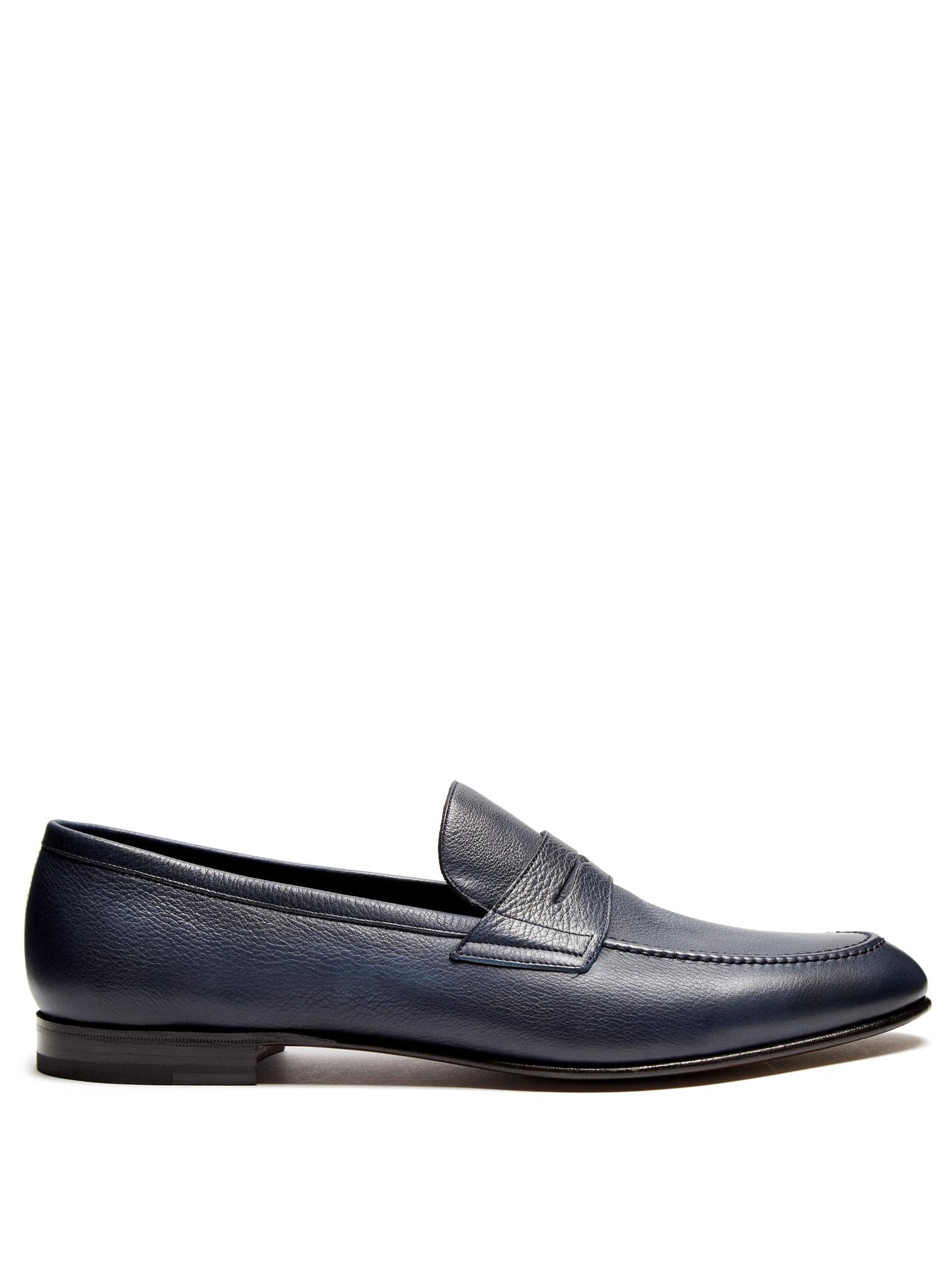 Lyst - Fratelli Rossetti Montana Leather Loafers in Blue for Men