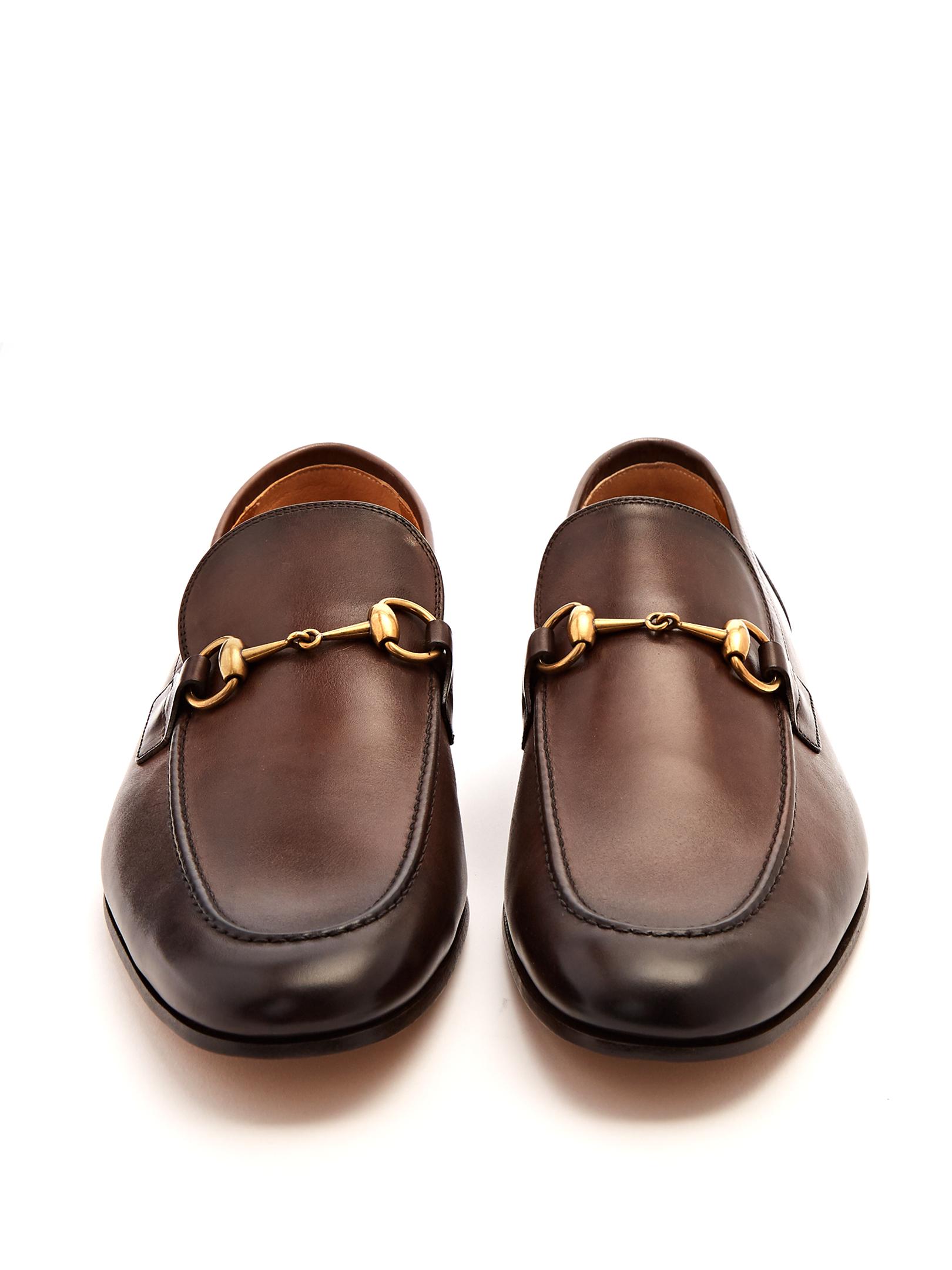 gucci brown jordaan loafer
