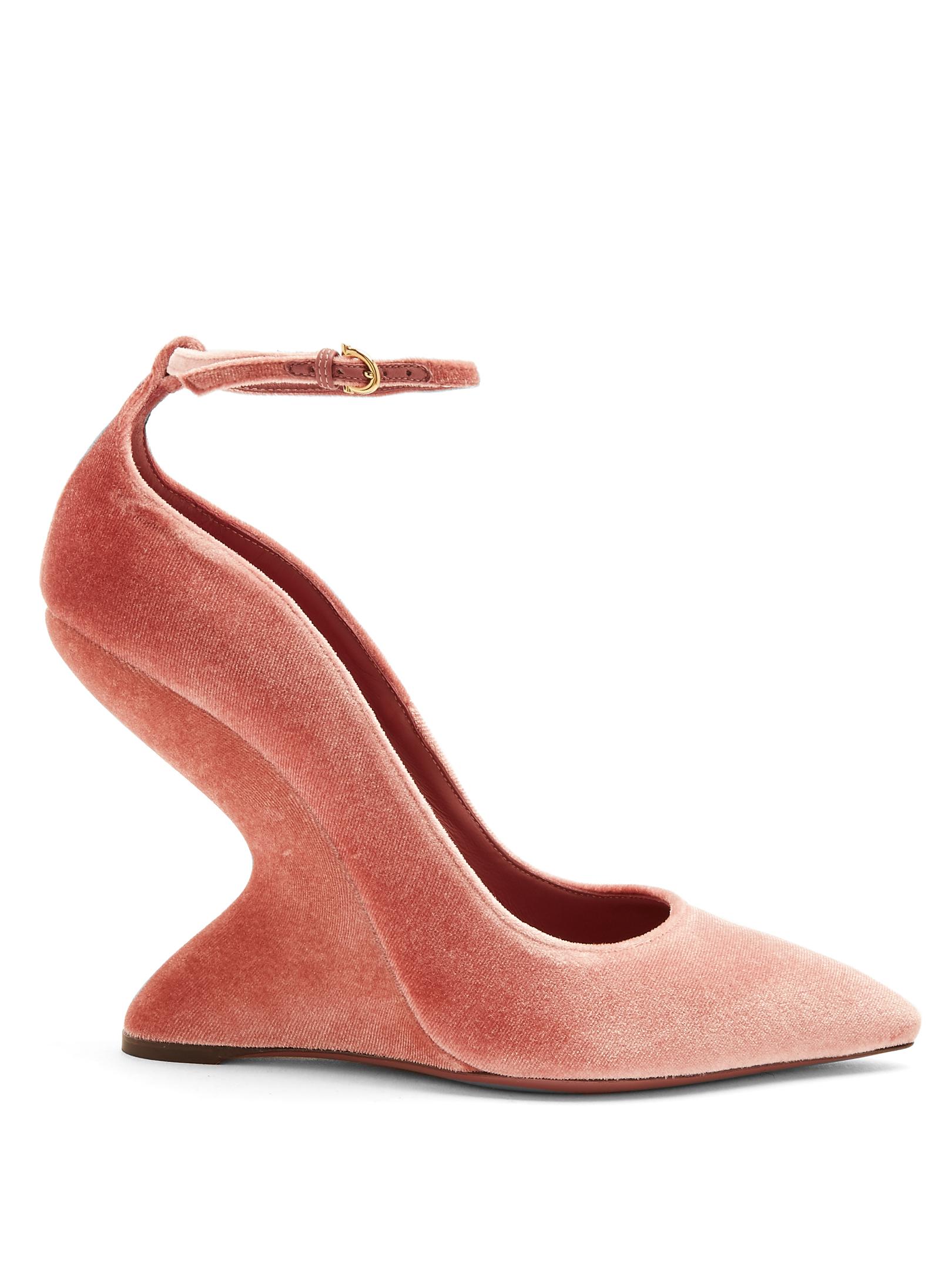 Pink Velvet Court Shoes Pink Velvet Court Shoes