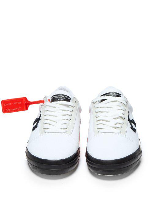 Off White Co Virgil Abloh Vulc Low Top Canvas Trainers In White For