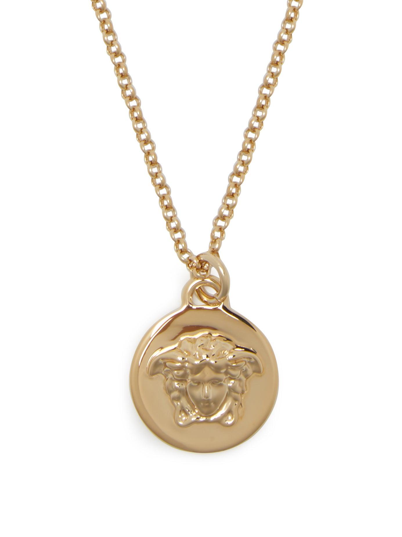 Versace Medusa Coin Necklace in Metallic - Lyst