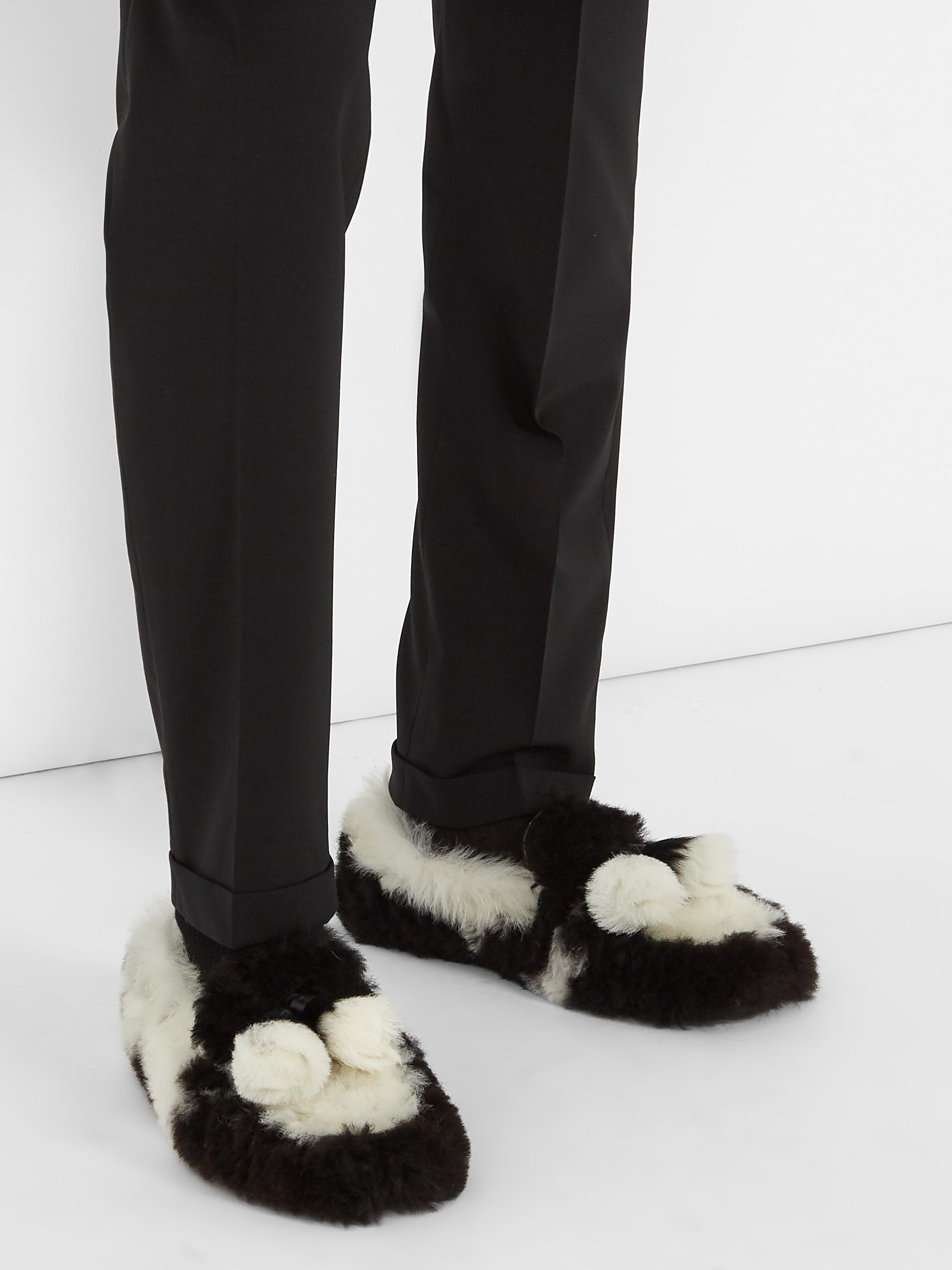 prada shearling lined sneakers