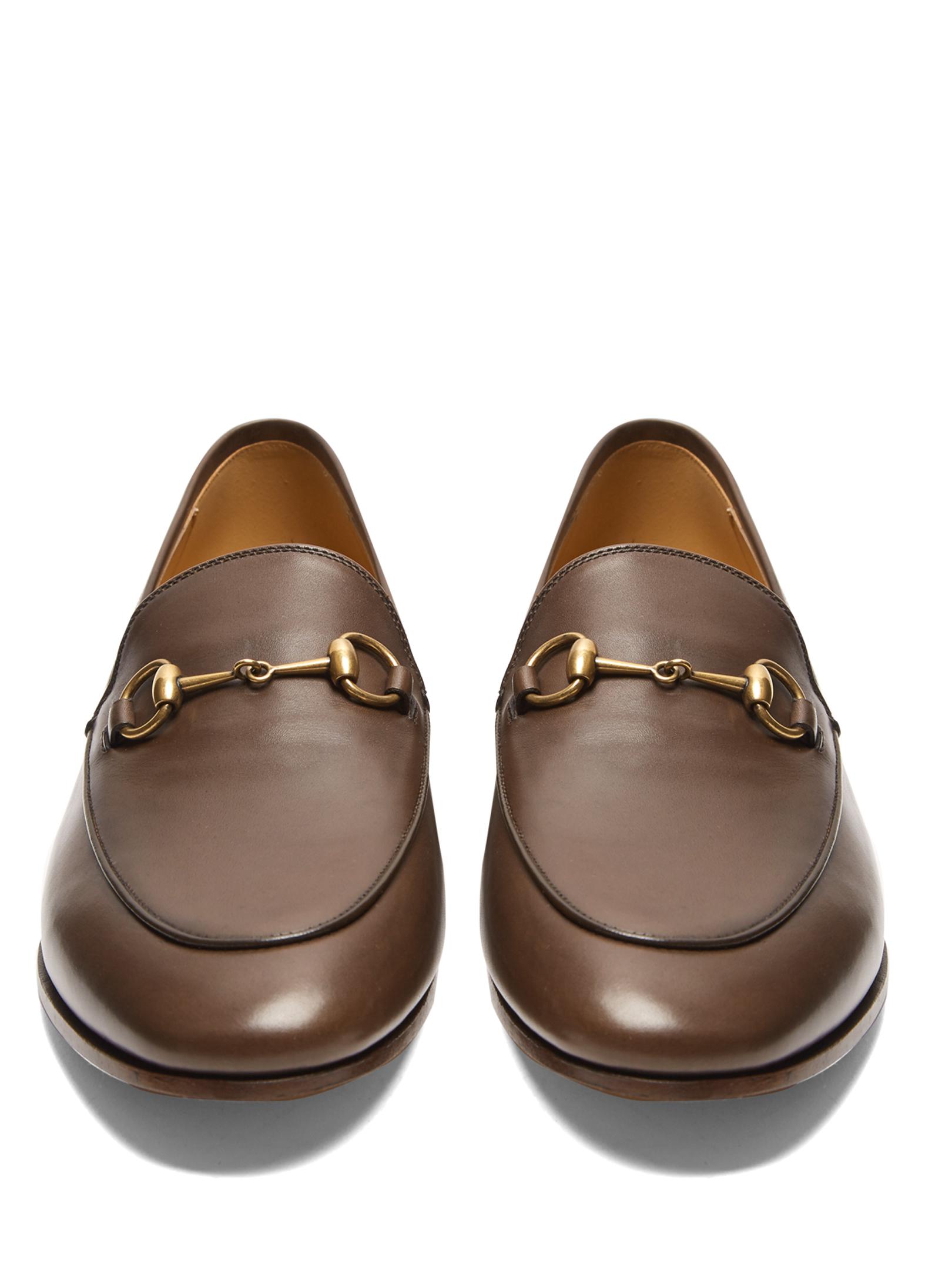 Gucci Leather Bit Loafer in Brown - Lyst
