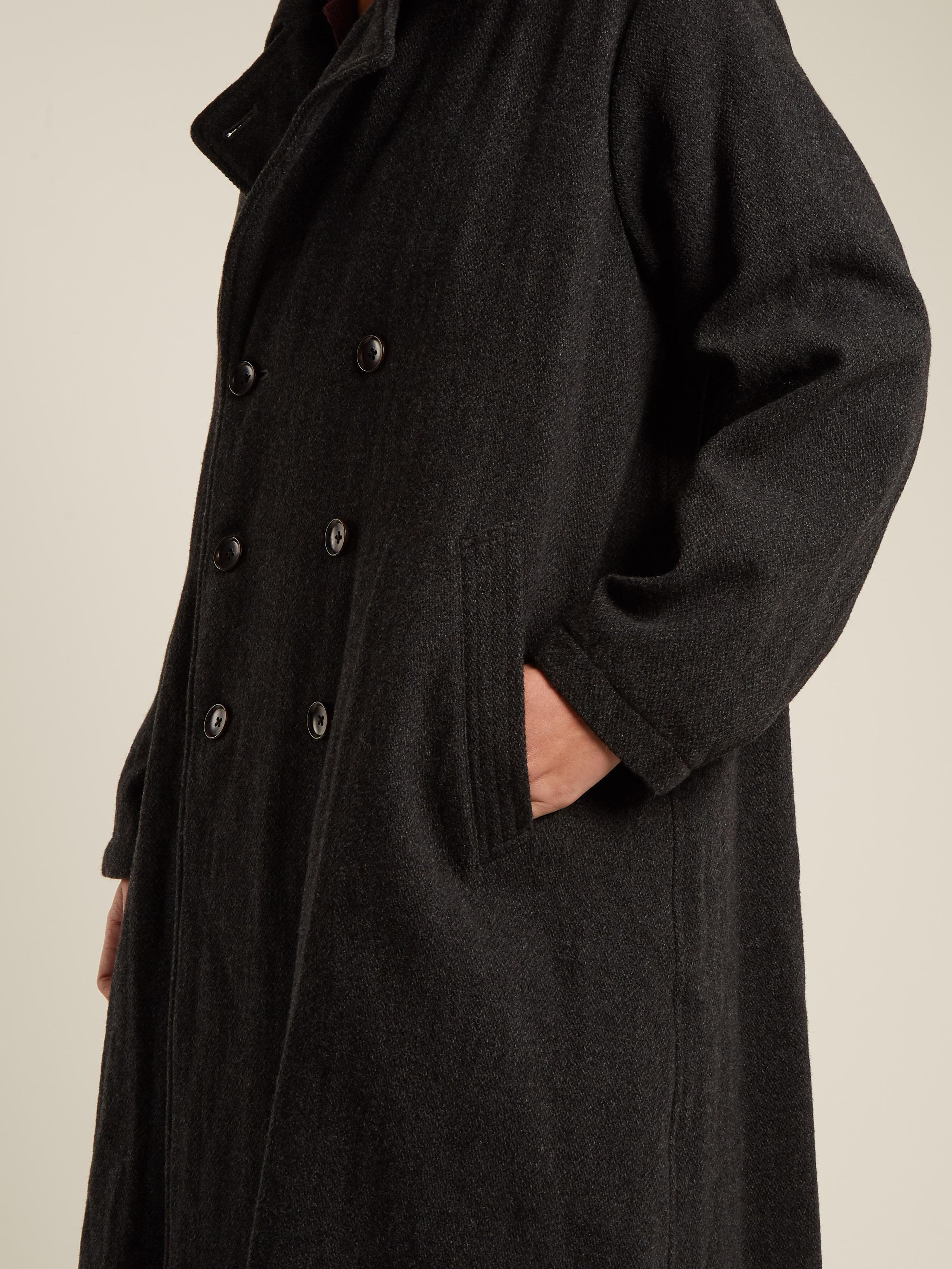 black tweed double breasted wool coat Florida registered sex offendor