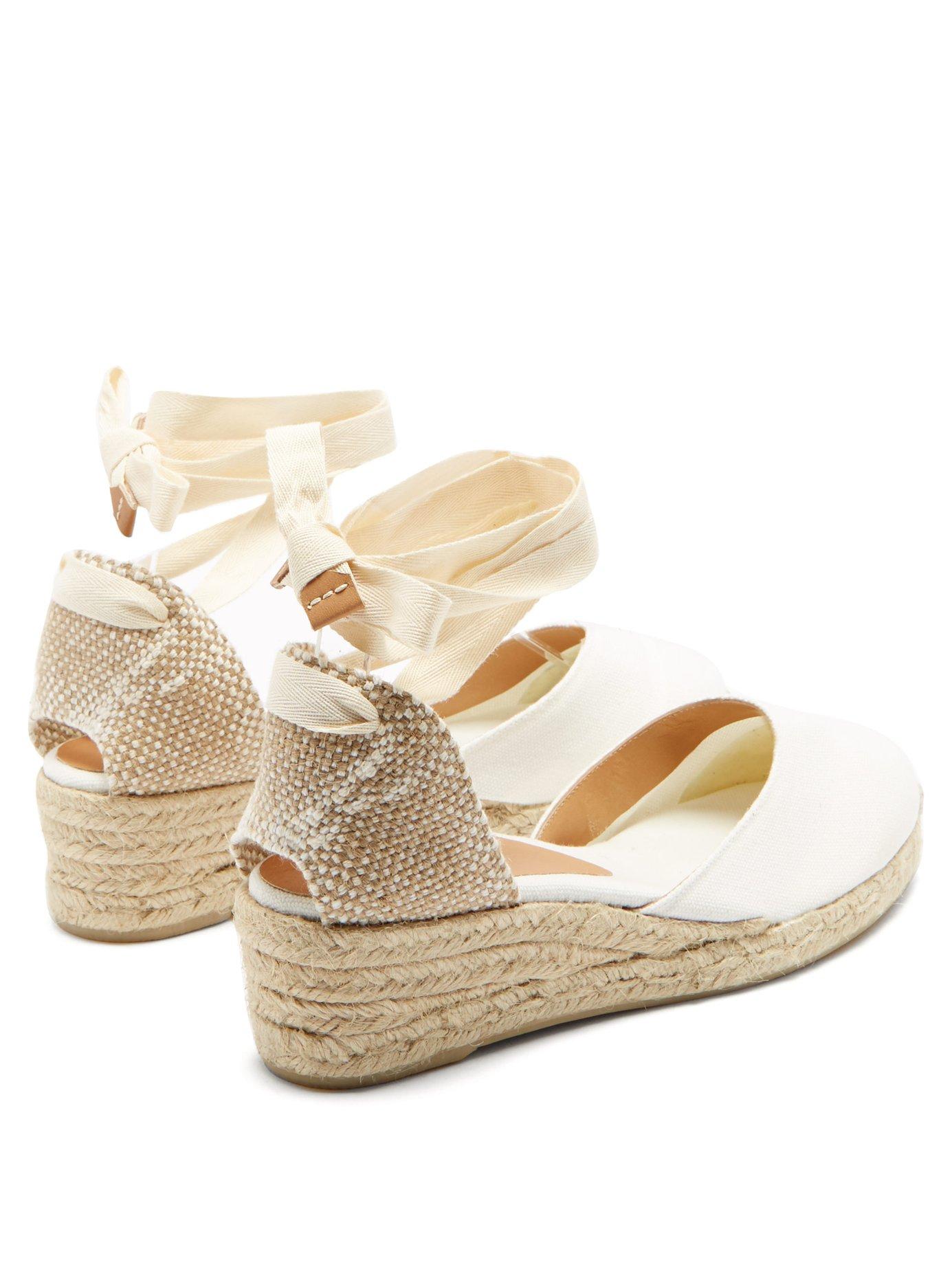 castañer carina canvas espadrille wedges