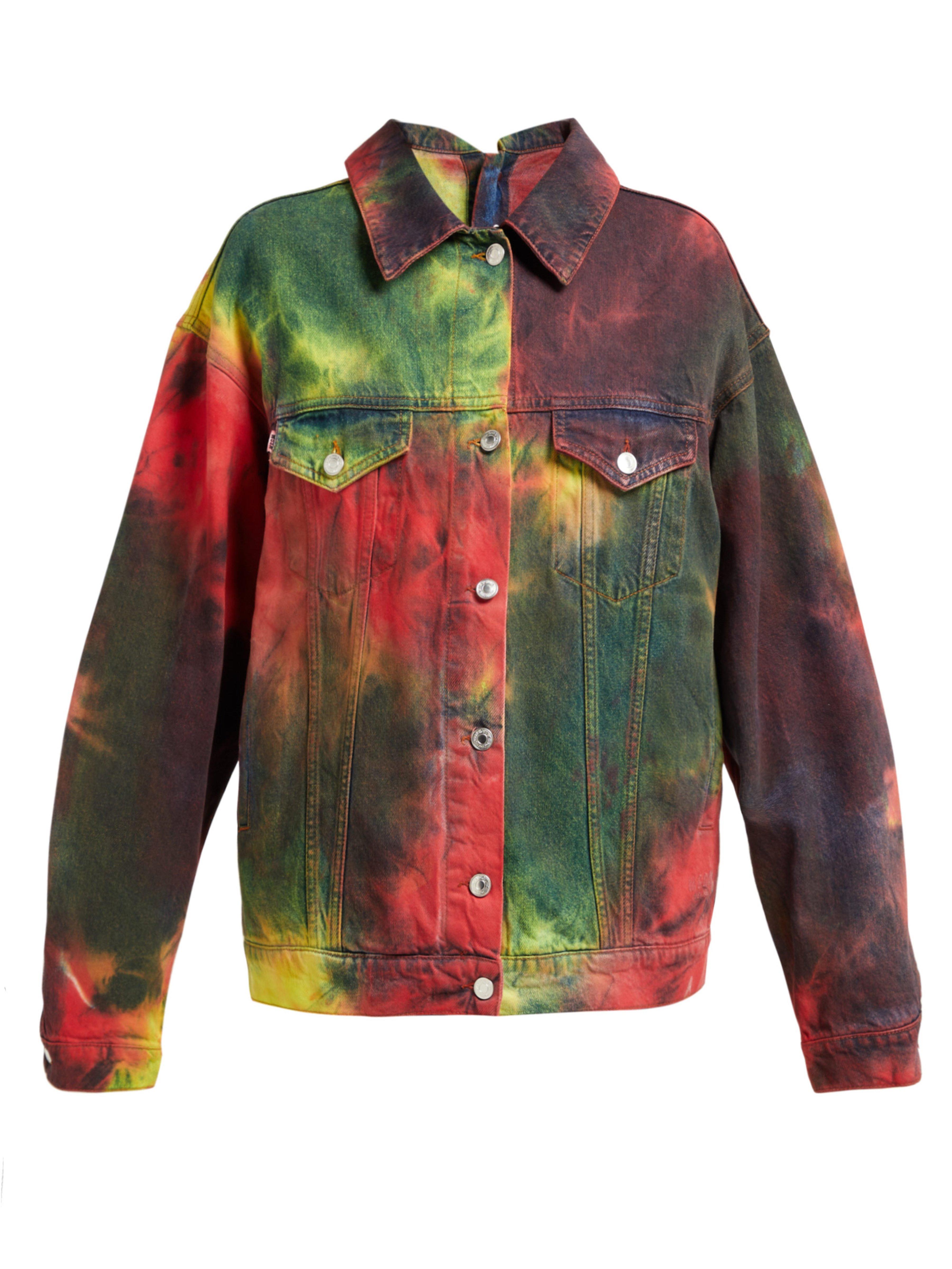 MSGM Tie Dye Denim Jacket - Lyst