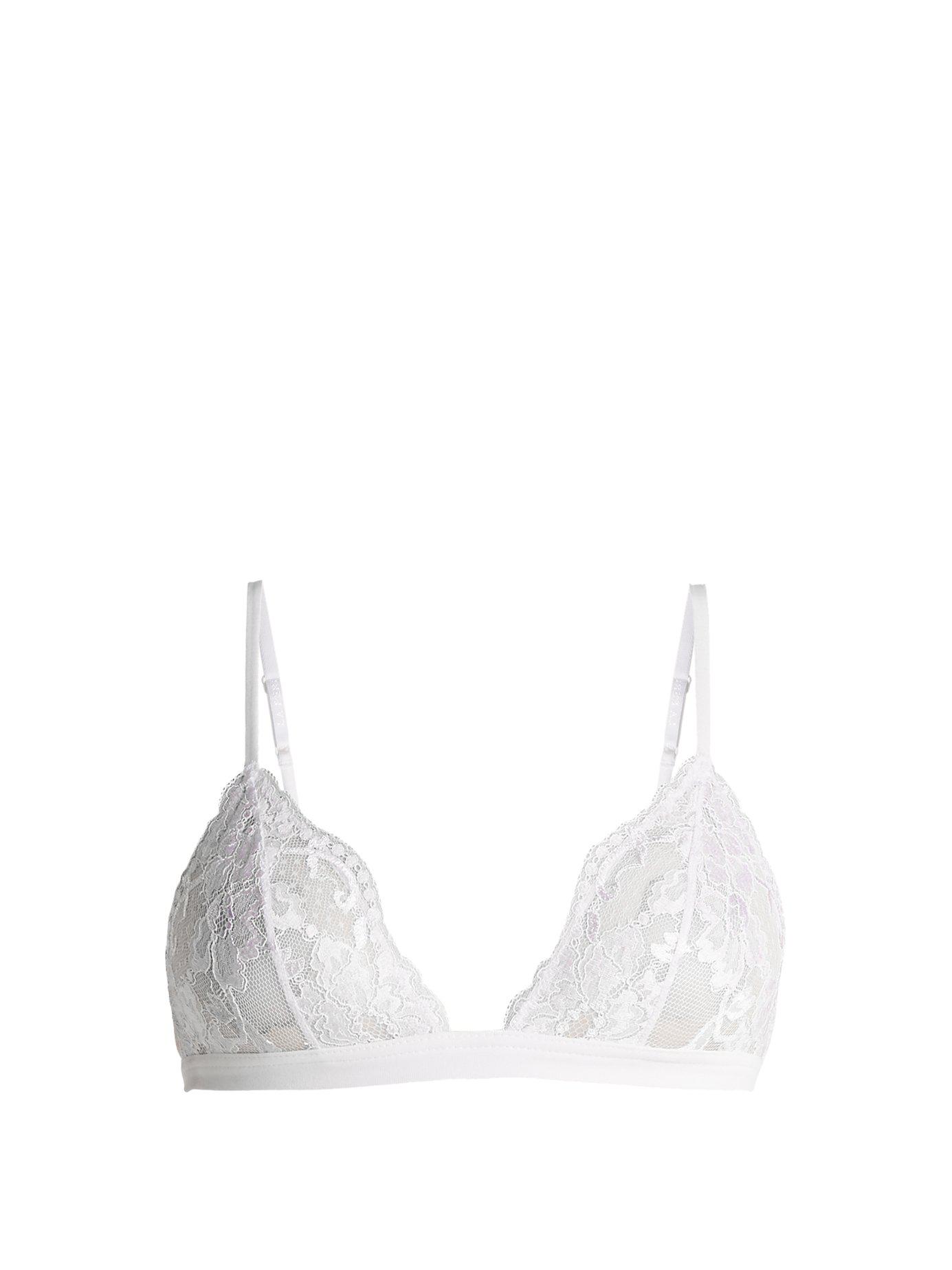 La Perla Souple Floral Lace Soft Cup Bra in White - Lyst