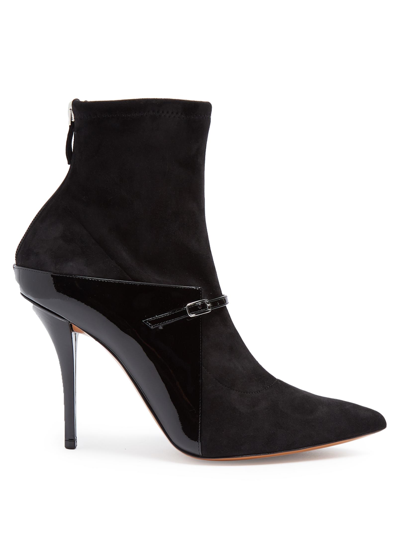 Lyst - Givenchy New Feminine Suede And Leather Ankle Boots in Black
