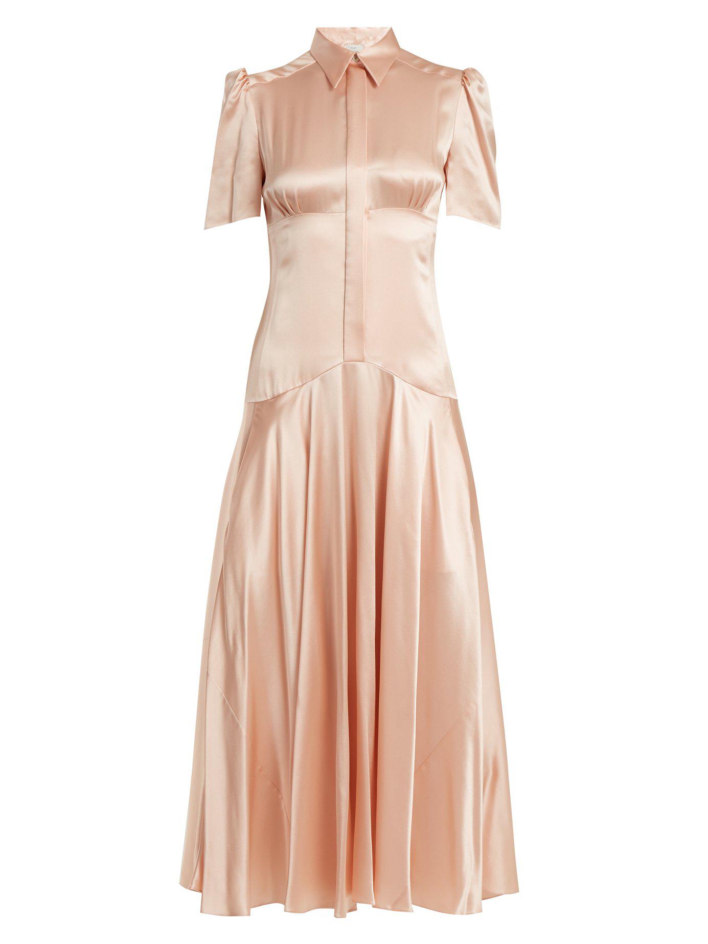 Short Pink Silk Dress