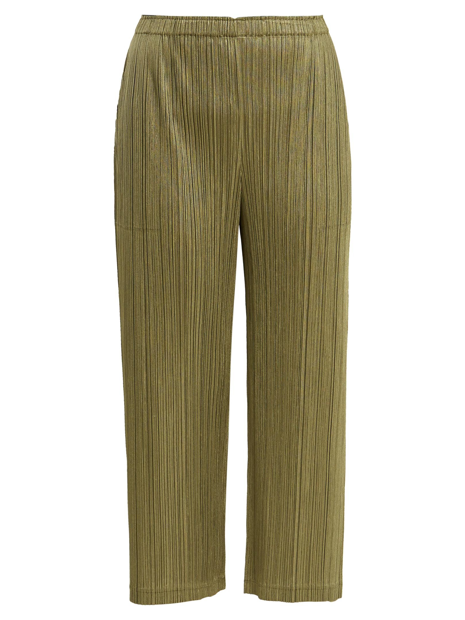 Lyst - Pleats Please Issey Miyake Straight-leg Pleated Cropped Trousers ...