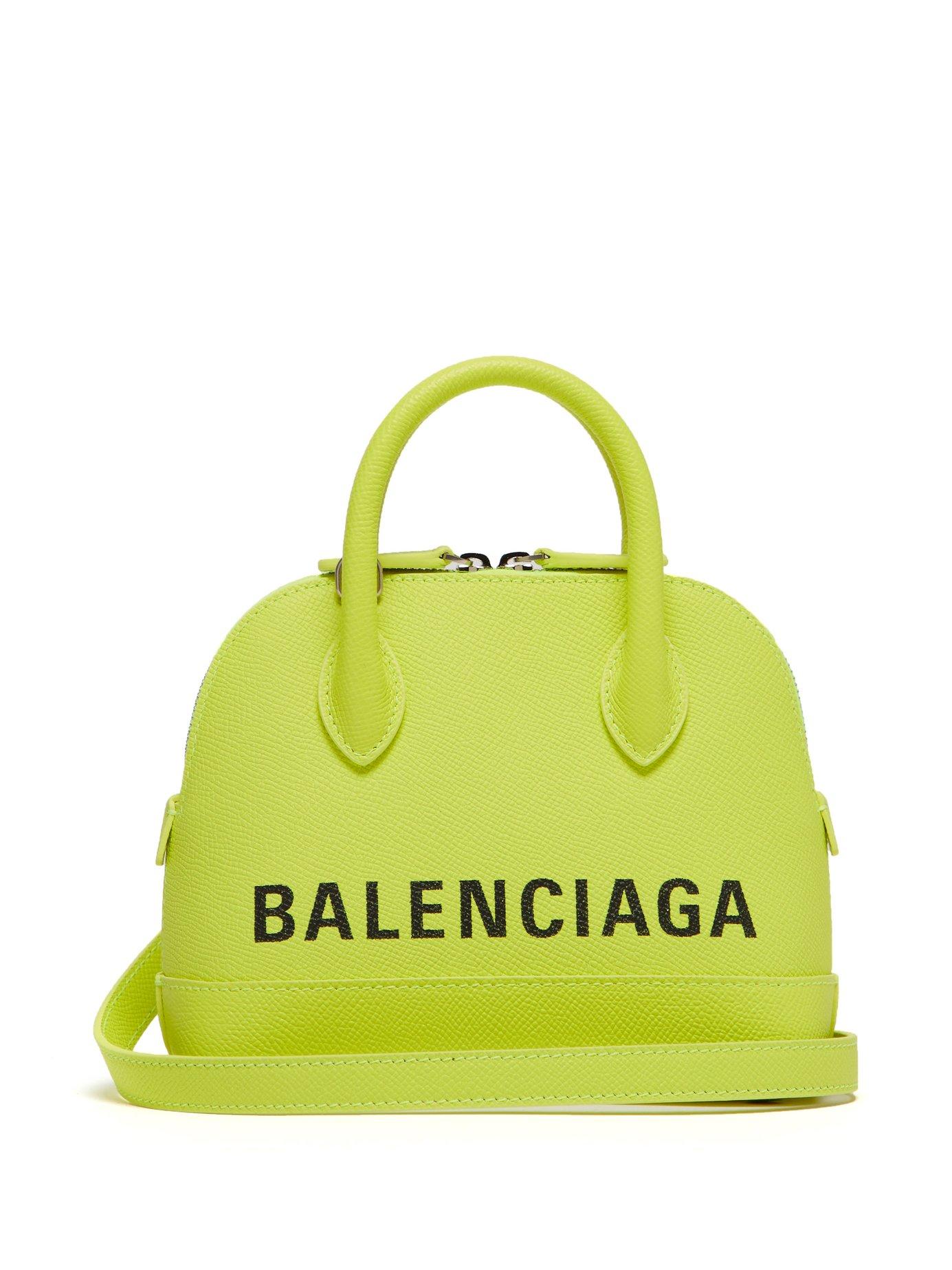 yellow balenciaga purse