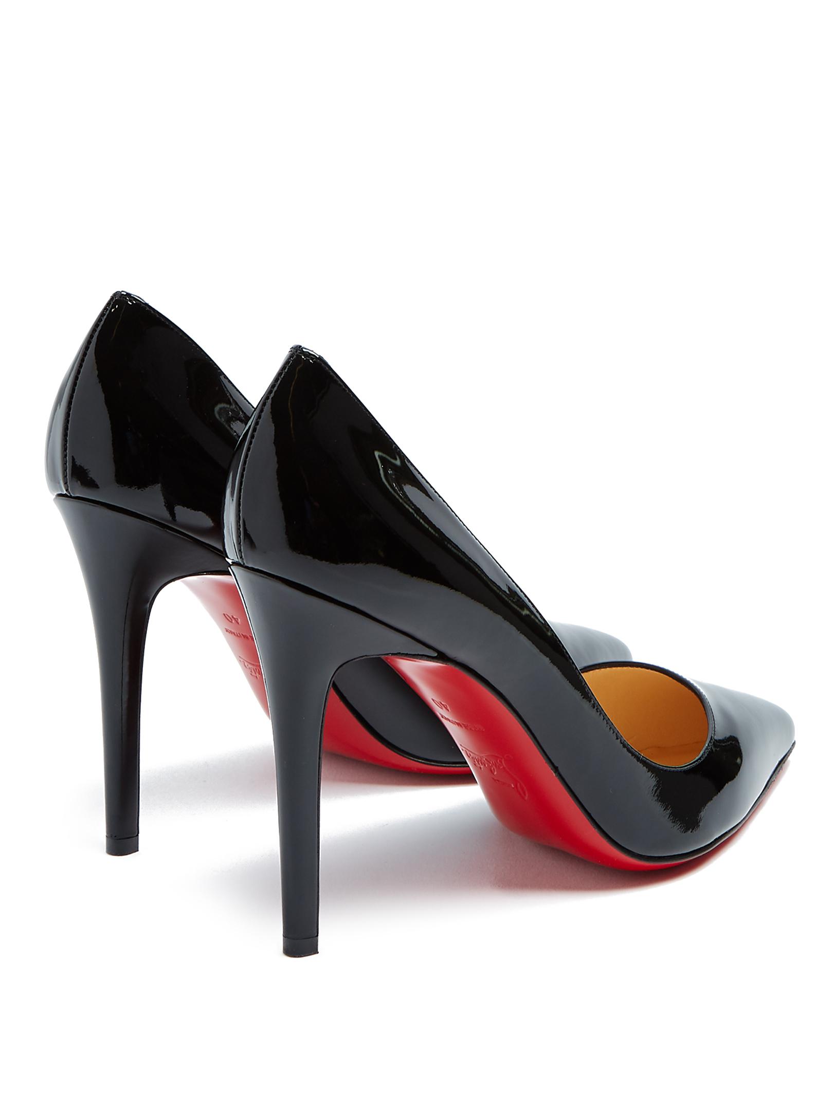 Christian Louboutin Pigalle 100mm Patent-leather Pumps in Black - Lyst