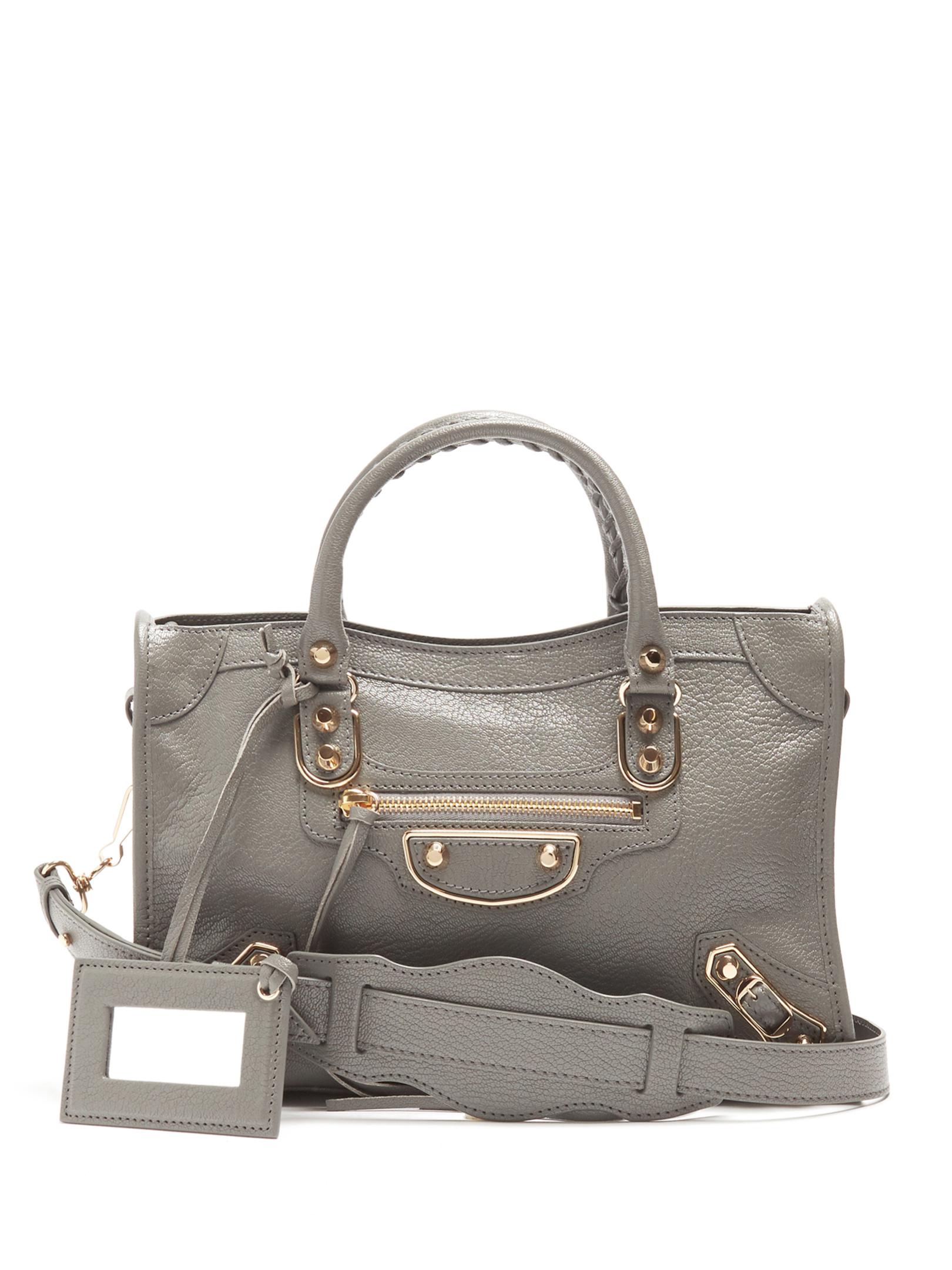 Lyst - Balenciaga Metallic Edge City S Bag in Gray