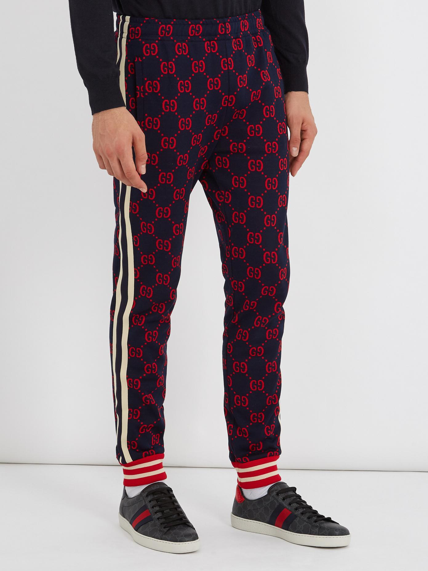 gg jacquard track bottoms