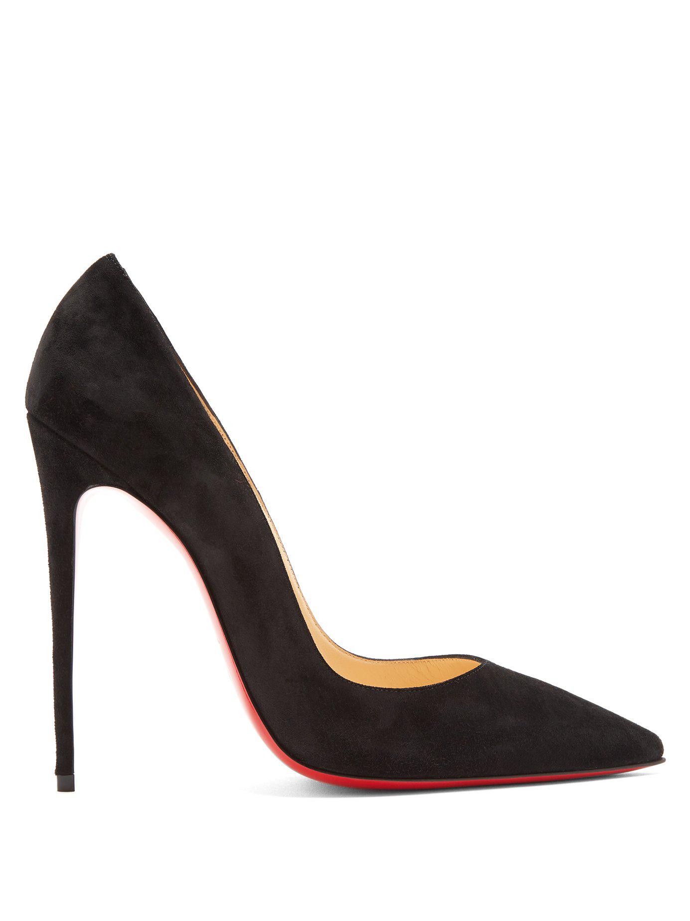 Lyst - Christian Louboutin So Kate 120mm Suede Pumps in Black
