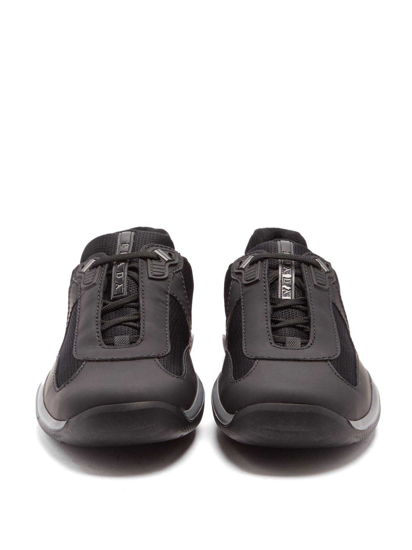 black prada americas cup trainers