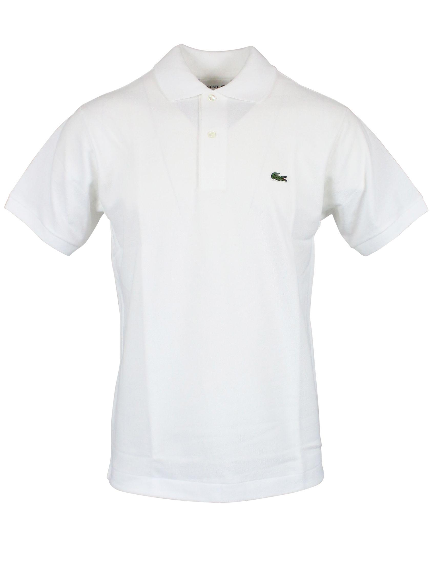 Lacoste White Cotton Polo Shirt in White for Men - Lyst