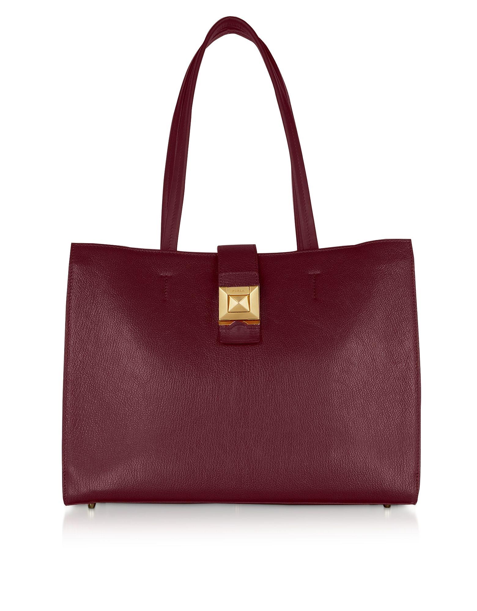 Furla Red Leather Handbag in Red - Lyst